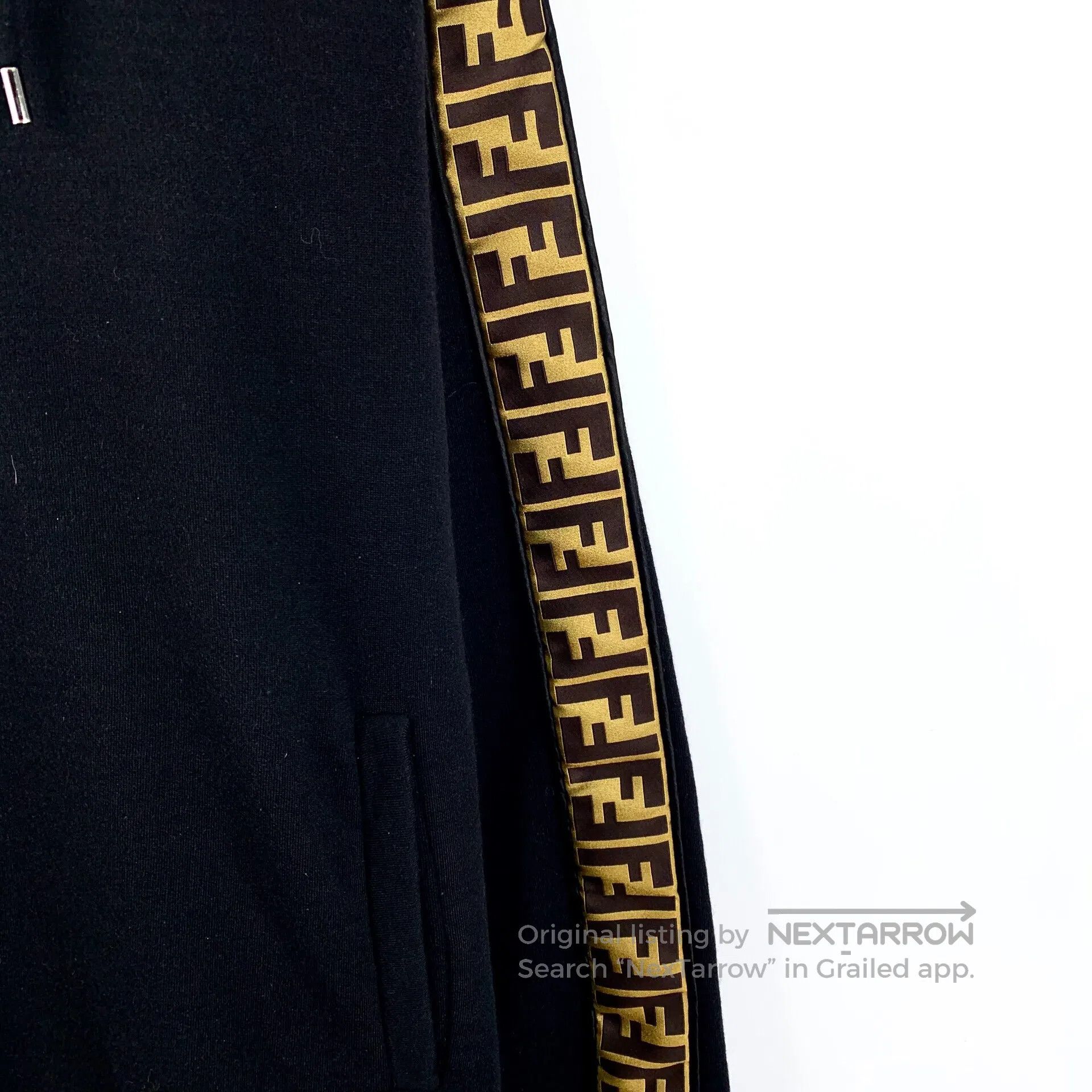 Fendi FENDI Black side logo lettering hooded long sleeve sweatsh Size US L / EU 52-54 / 3 - 4 Thumbnail