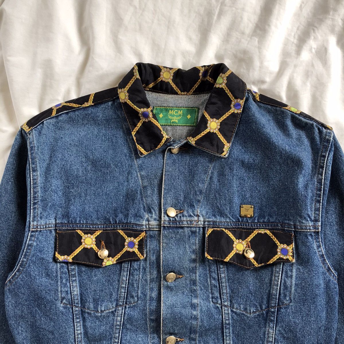 MCM MCM Legere Rare Big Embroidery Logo Trucker Denim Jacket Size US M / EU 48-50 / 2 - 3 Thumbnail