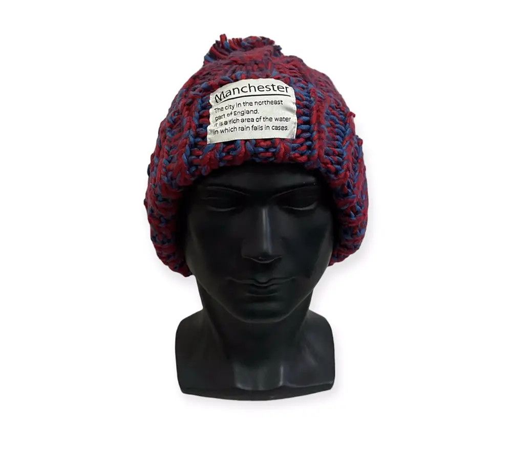 Vintage Vintage Manchester Knit Beanie Hat Size ONE SIZE - 1 Thumbnail