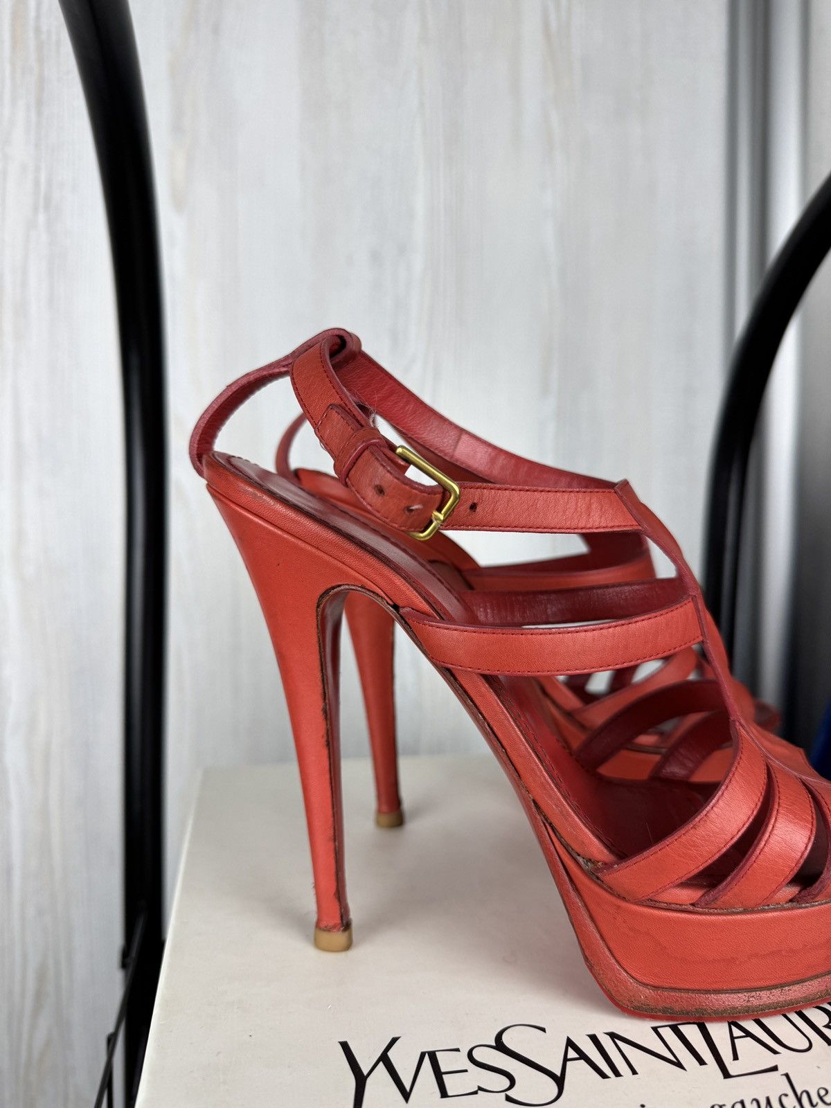 Yves Saint Laurent Yves Saint Laurent Rive Gauche Riveg 105 Platform Sandals Size US 9.5 / IT 39.5 - 6 Thumbnail