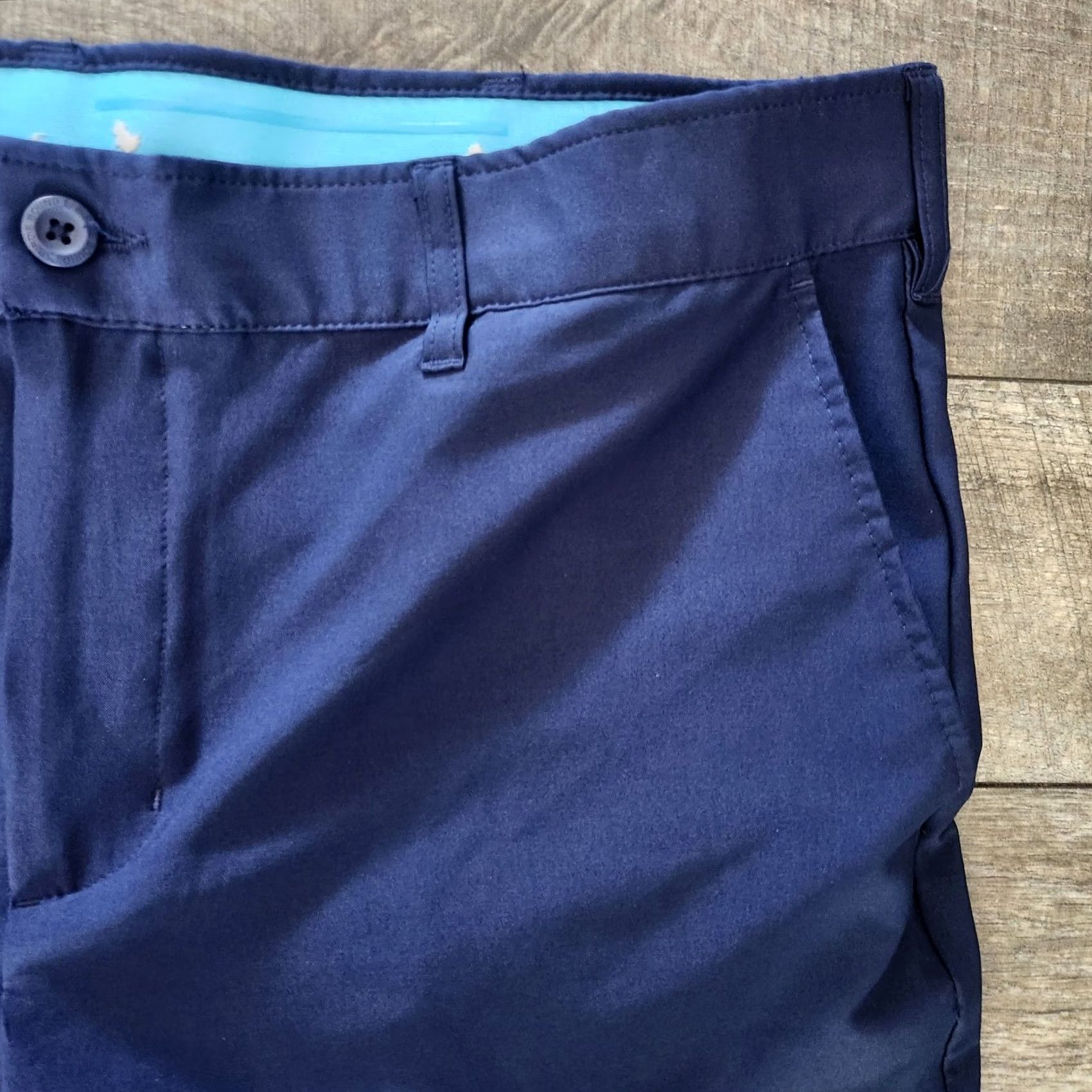 Vintage Birdie Bound Golf Pants Mens 40x32 Blue Flex Waist Straight Fit Performance Size US 40 / EU 56 - 4 Thumbnail