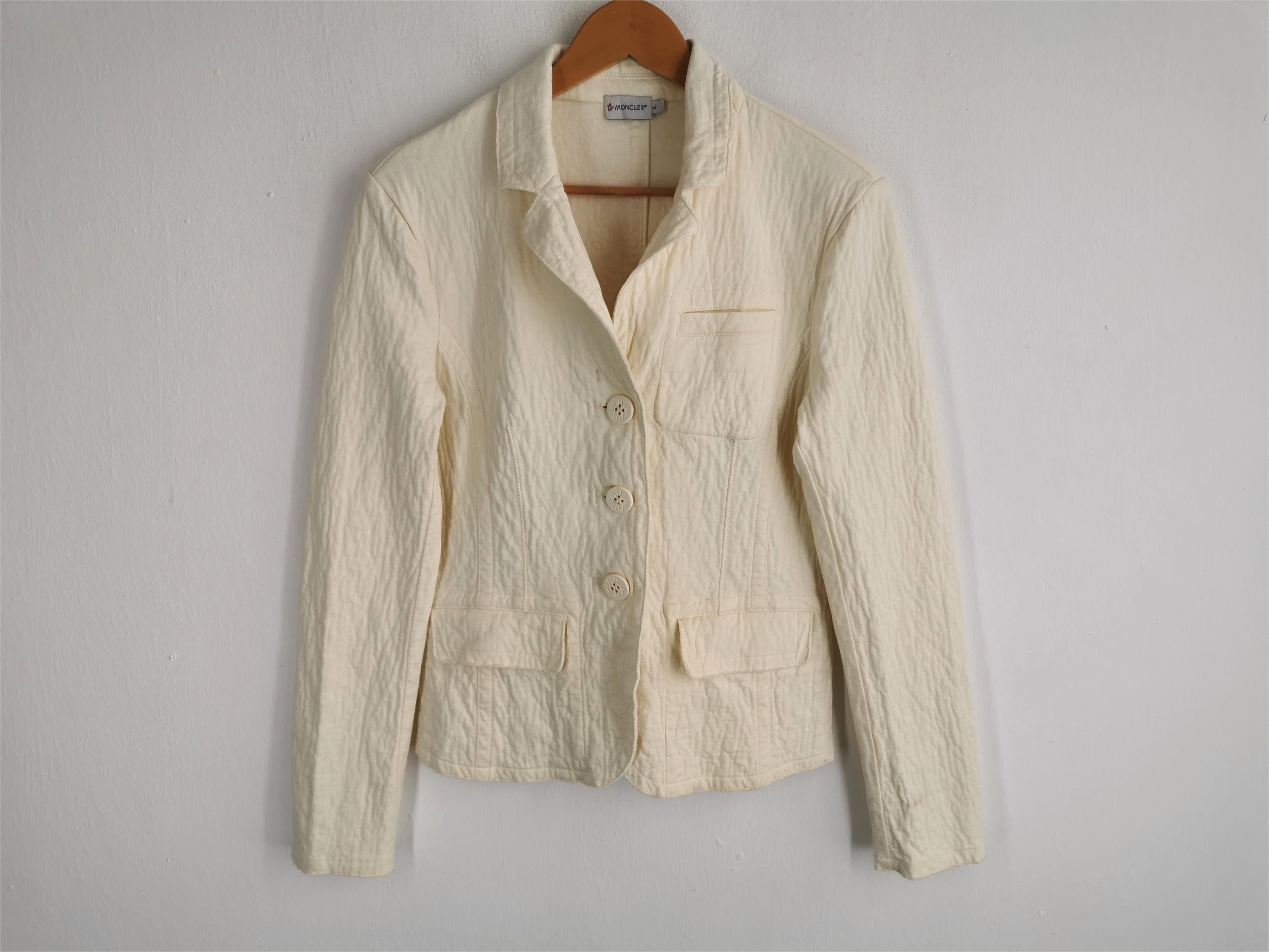 Moncler Vintage 90's Moncler Summer Blazer Jacket Made In Portugal Size S / US 4 / IT 40 - 2 Thumbnail