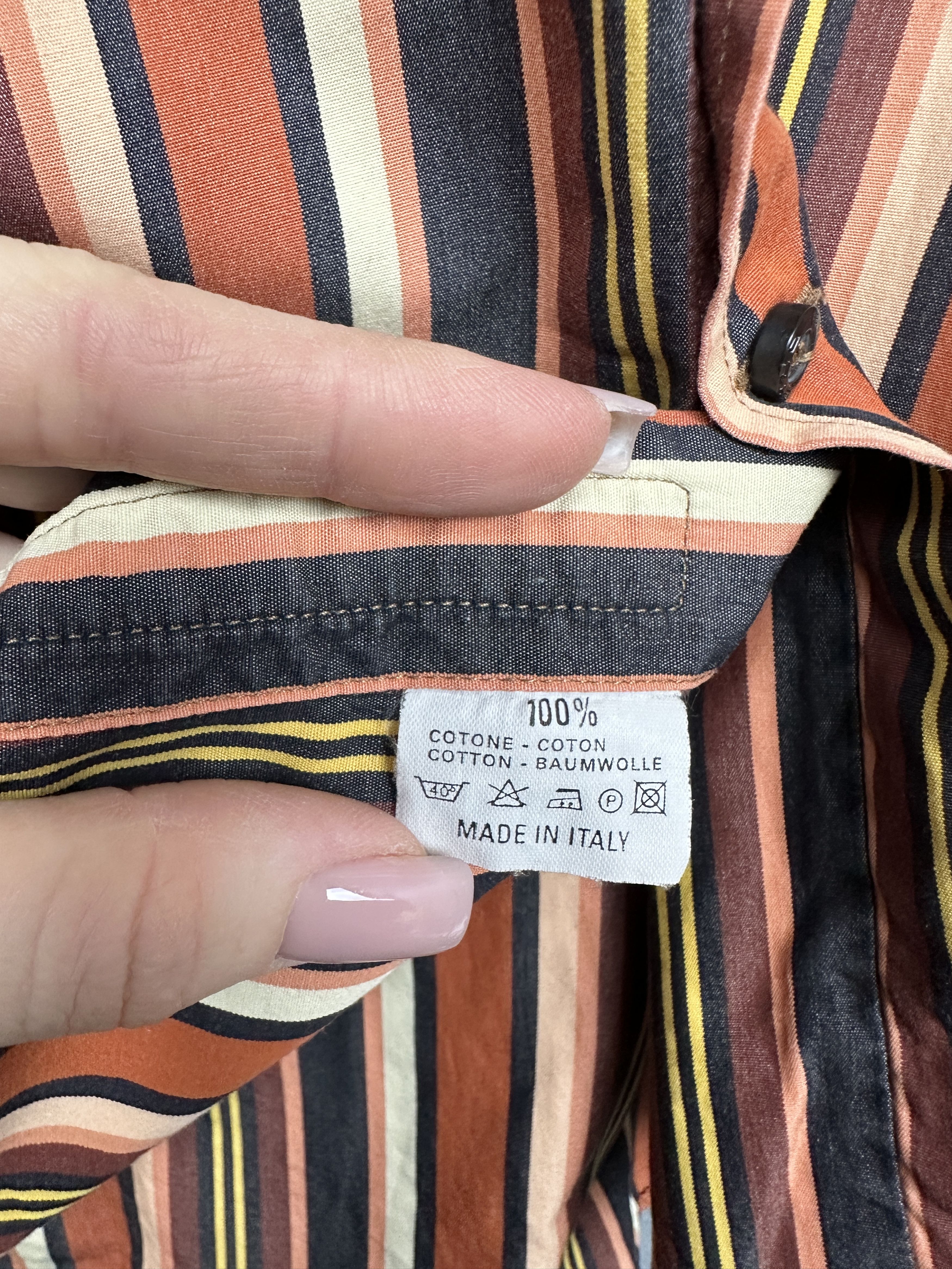 Etro Etro Milano Vintage Mens Striped Long Sleeve Shirt Size US M / EU 48-50 / 2 - 4 Thumbnail