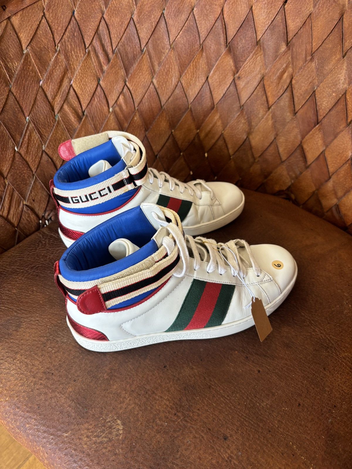 Gucci Gucci ace strap high top sneaker Size US 6 / IT 36 - 2 Thumbnail