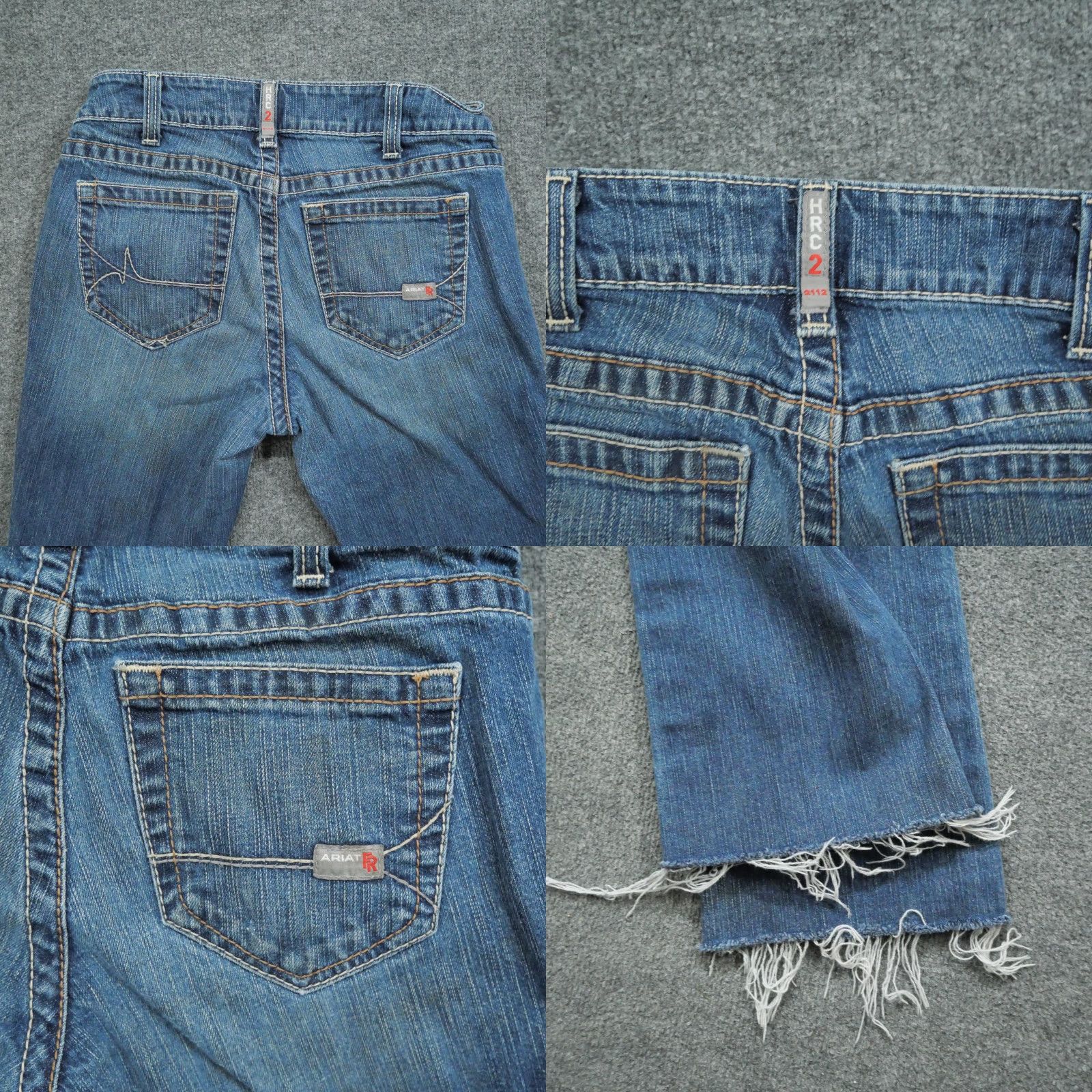 Ariat Ariat Jeans Womens 29 Blue Flame-Resistant Mid Rise Cropped Workwear 32x27 Size 29" - 9 Thumbnail