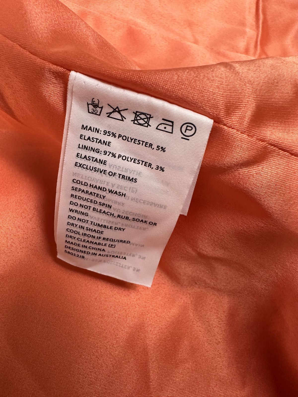 Bardo Bardot Women's Orange Double-Breasted Blazer Jacket Size XS Size XS / US 0-2 / IT 36-38 - 11 Thumbnail