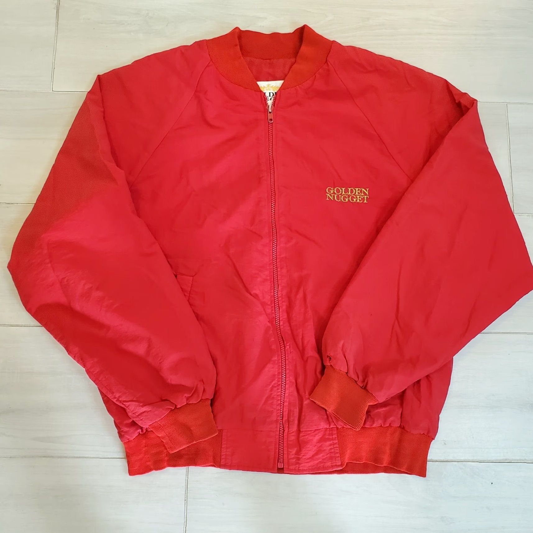 Vintage VINTAGE Golden Nugget Jacket Red 2XL Casino Las Vegas Gambling Embroidered Men Windbreaker Size US XXL / EU 58 / 5 - 6 Thumbnail