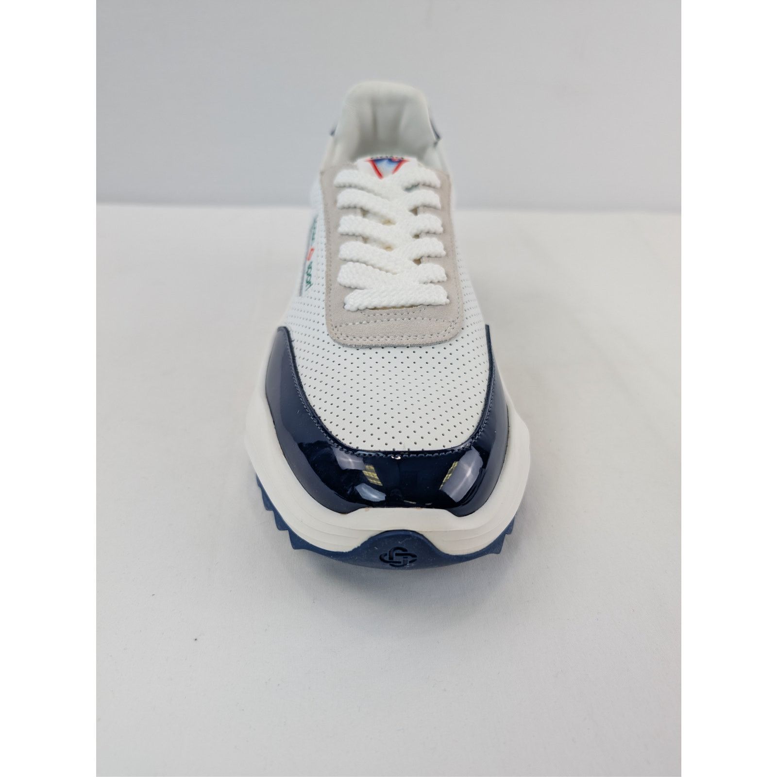 Casablanca o1rshd1 Leather Mens Atlantis Sneaker in White / Navy Size US 9.5 / EU 42-43 - 15 Thumbnail