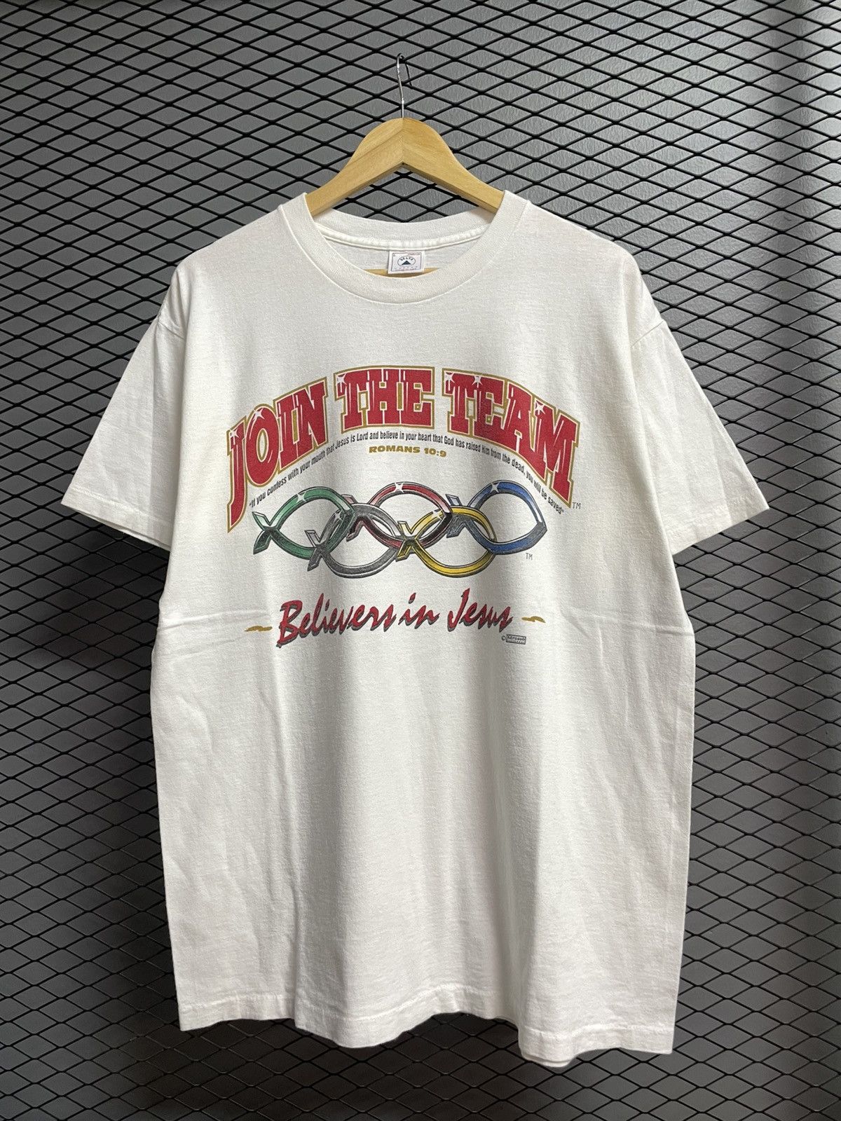 Other Vintage 90s Join The Team Jesus Parody T-Shirt. Size US L / EU 52-54 / 3 - 1 Thumbnail