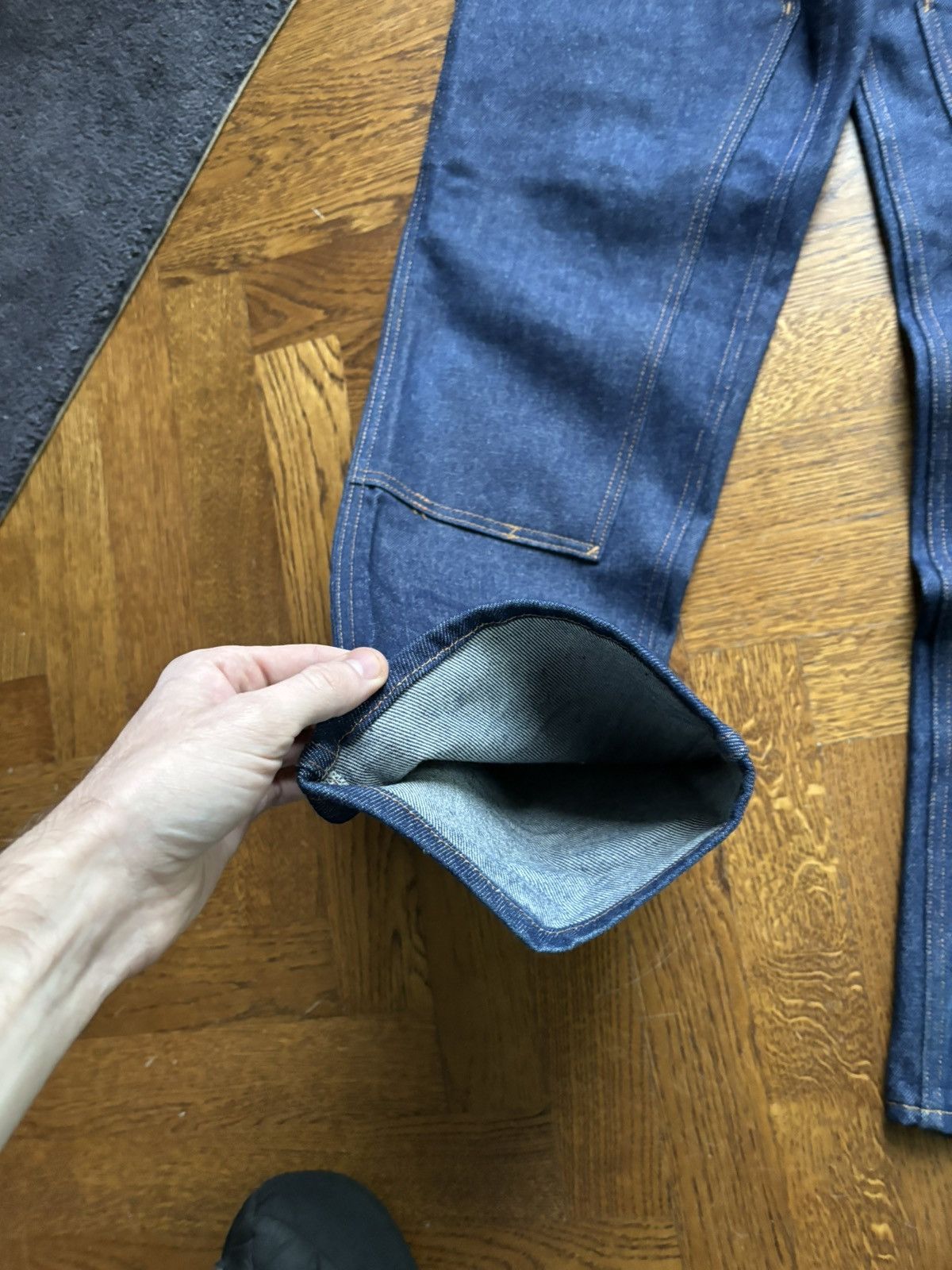 Carhartt × Vintage 1990s PRSN Blue Double Knees Vintage Prison Work Jeans Heavy Size US 32 / EU 48 - 8 Thumbnail