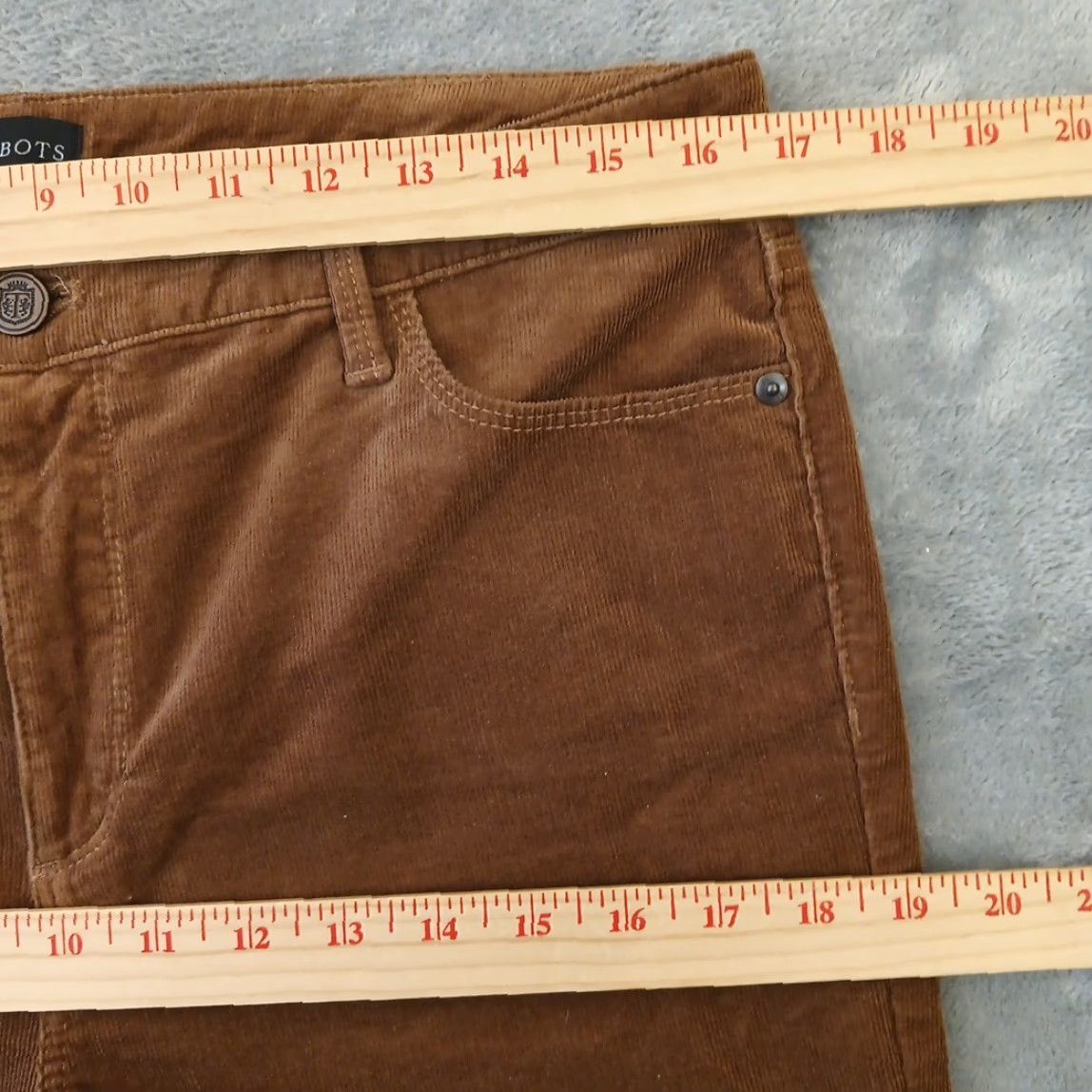 Talbots Talbots Corduroy Jegging Pants Womens Size 10 Brown Tapered 32x28 High Rise Jeans Pants Jegging Size 32" / US 10 / IT 46 - 3 Thumbnail