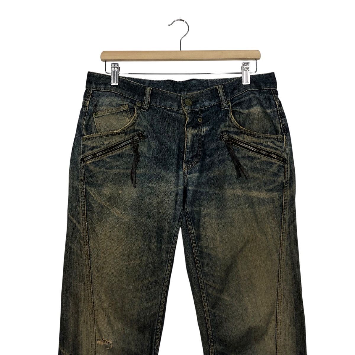 Japanese Brand Monsieur Nicole Vintage Distressed Denim Rare Fade Size 34" / US 12 / IT 48 - 5 Thumbnail