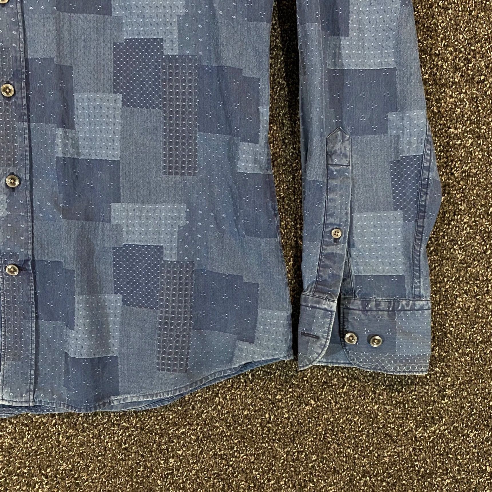 Hackett Hackett London Shirt Mens Medium Slim Fit Button Down Long Sleeve Blue Plaid Shirt Size US M / EU 48-50 / 2 - 4 Thumbnail