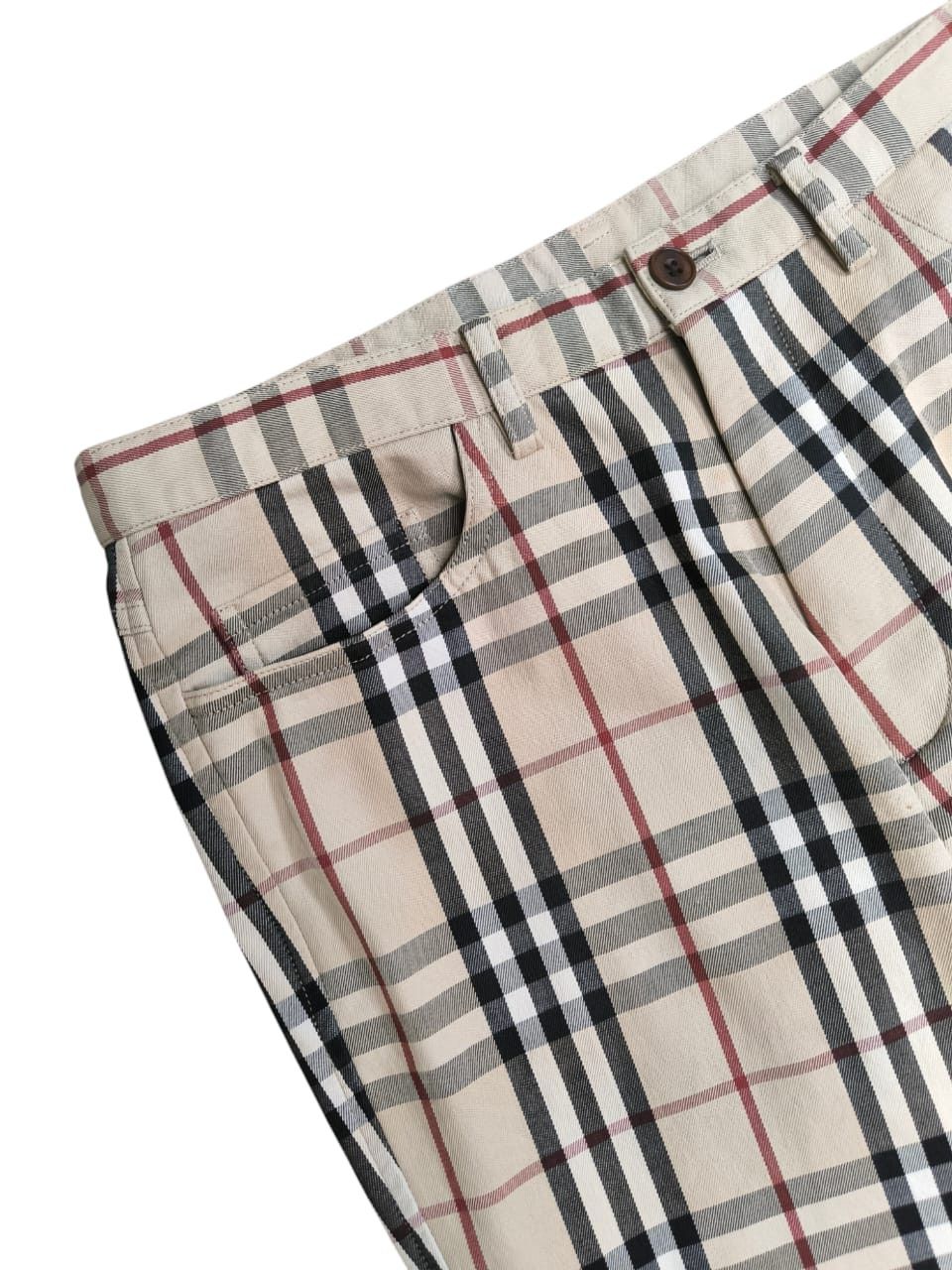Black Label × Burberry Rare nova check Pants Burberry Black Labels Velvet Lining Size 29" - 5 Thumbnail