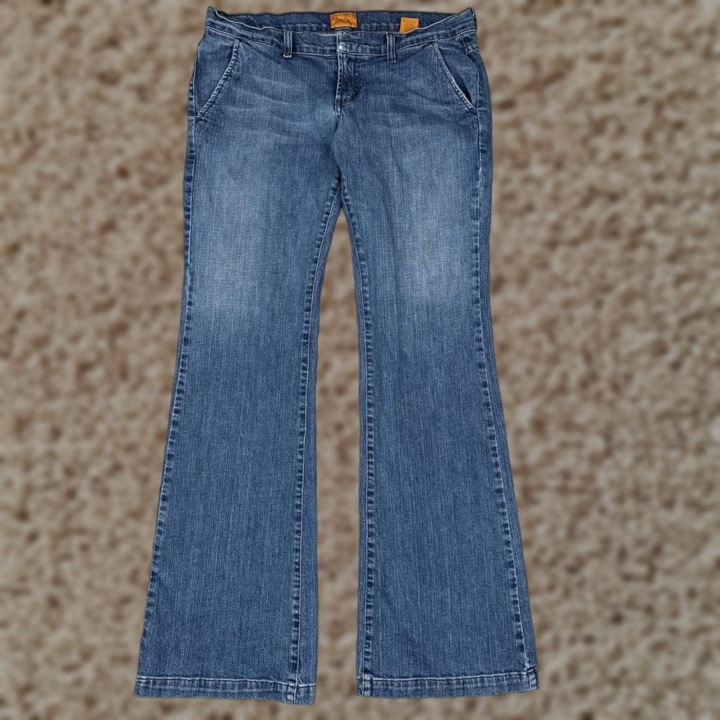 Denime James Jeans Womens Bootcut Jeans 32 Blue Medium Wash Mid Rise Stretch Denim 32x34 Size 24" / US 00 / IT 34 - 1 Thumbnail