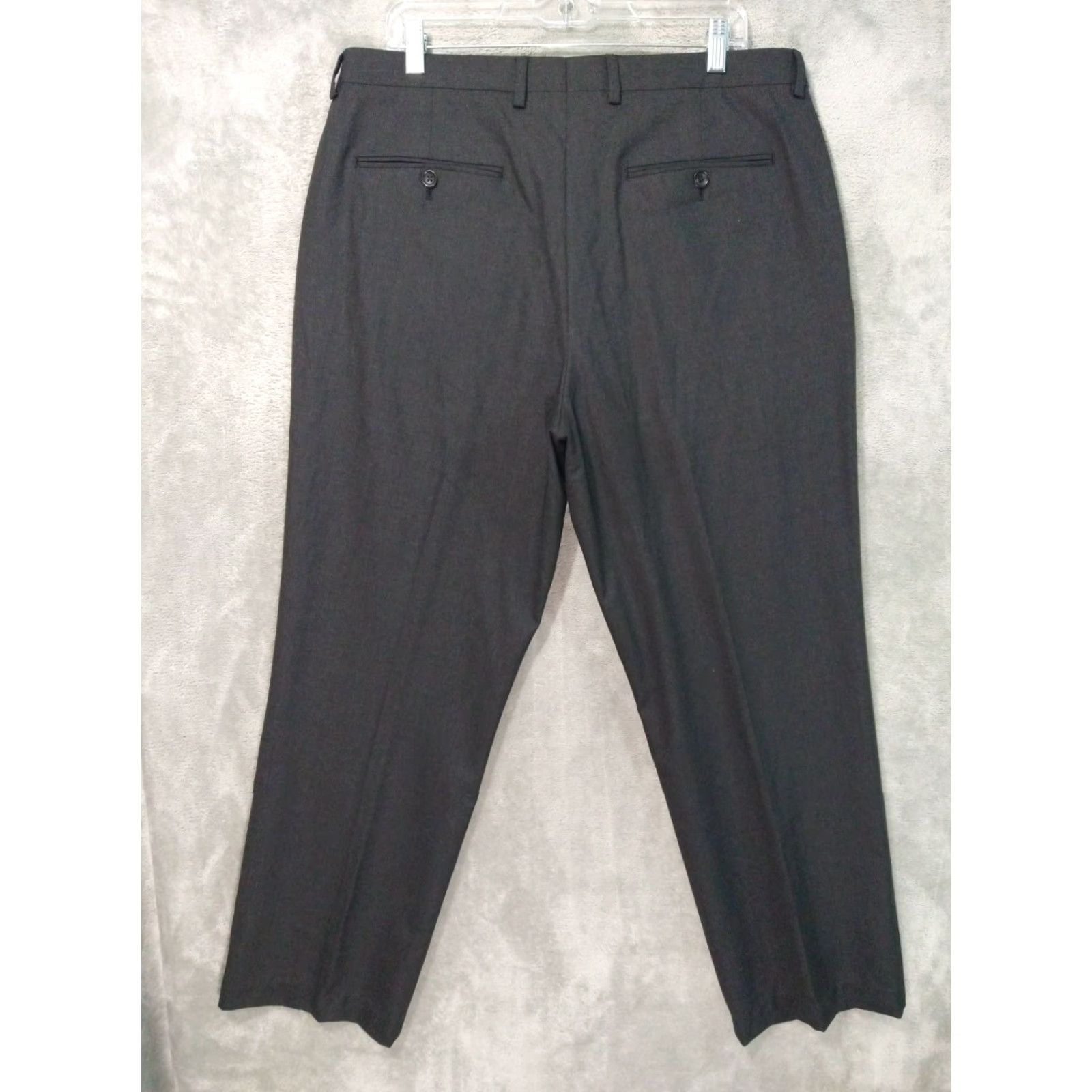 J.Crew J.CREW Dress Pants Mens 36x29 Gray Wool Straight Leg Flat Front Modern Business Formal Workwear 36 Mens Gray Wool Pants Size US 36 / EU 52 - 2 Thumbnail