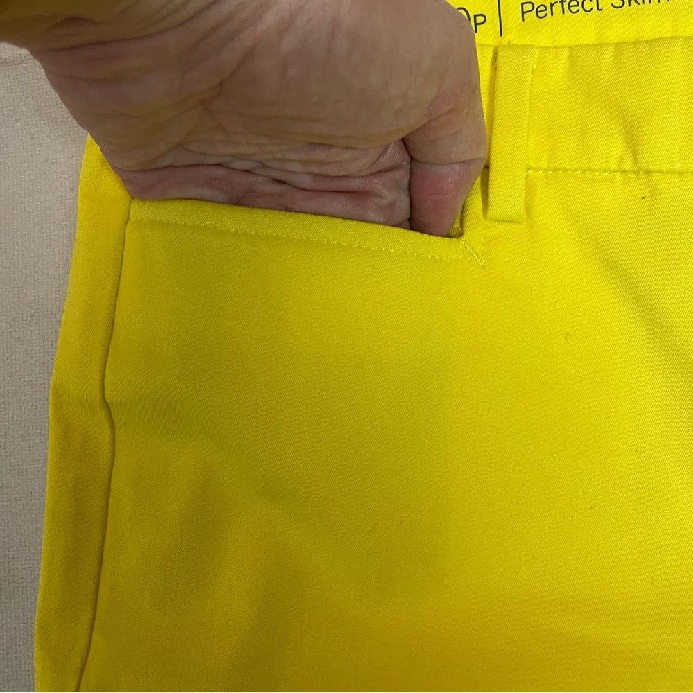 Talbots NWT New Talbots Pedal Pusher Perfect Skimmer Cotton Yellow Size 32" / US 10 / IT 46 - 6 Thumbnail