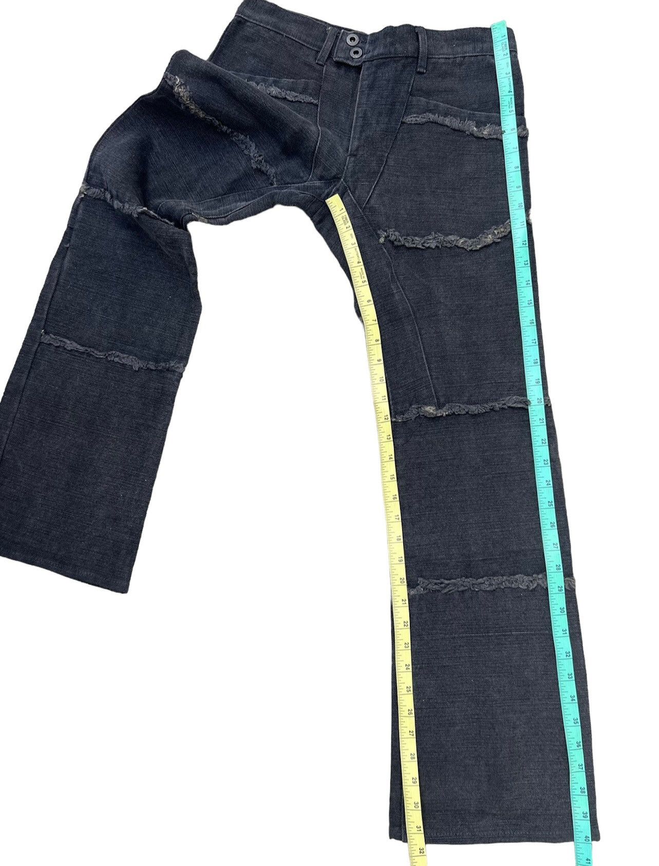 L7 Real Hip L7 REAL HIP Japan Patchwork Thick Faded Black Denim Hagi Size US 31 - 5 Thumbnail