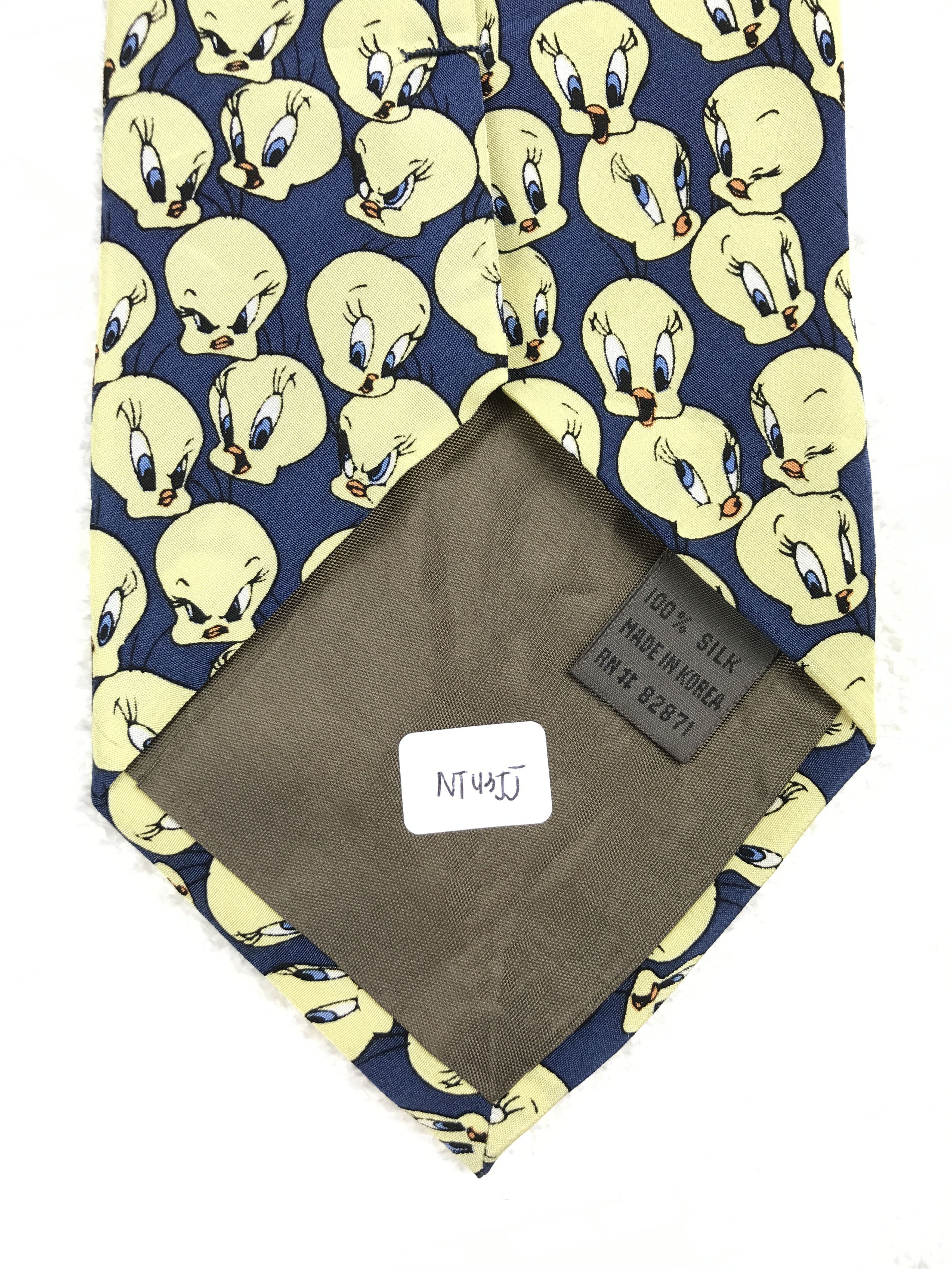 Designer × Vintage × Warner Bros Vintage Warner Bros Silk Necktie Size ONE SIZE - 9 Thumbnail