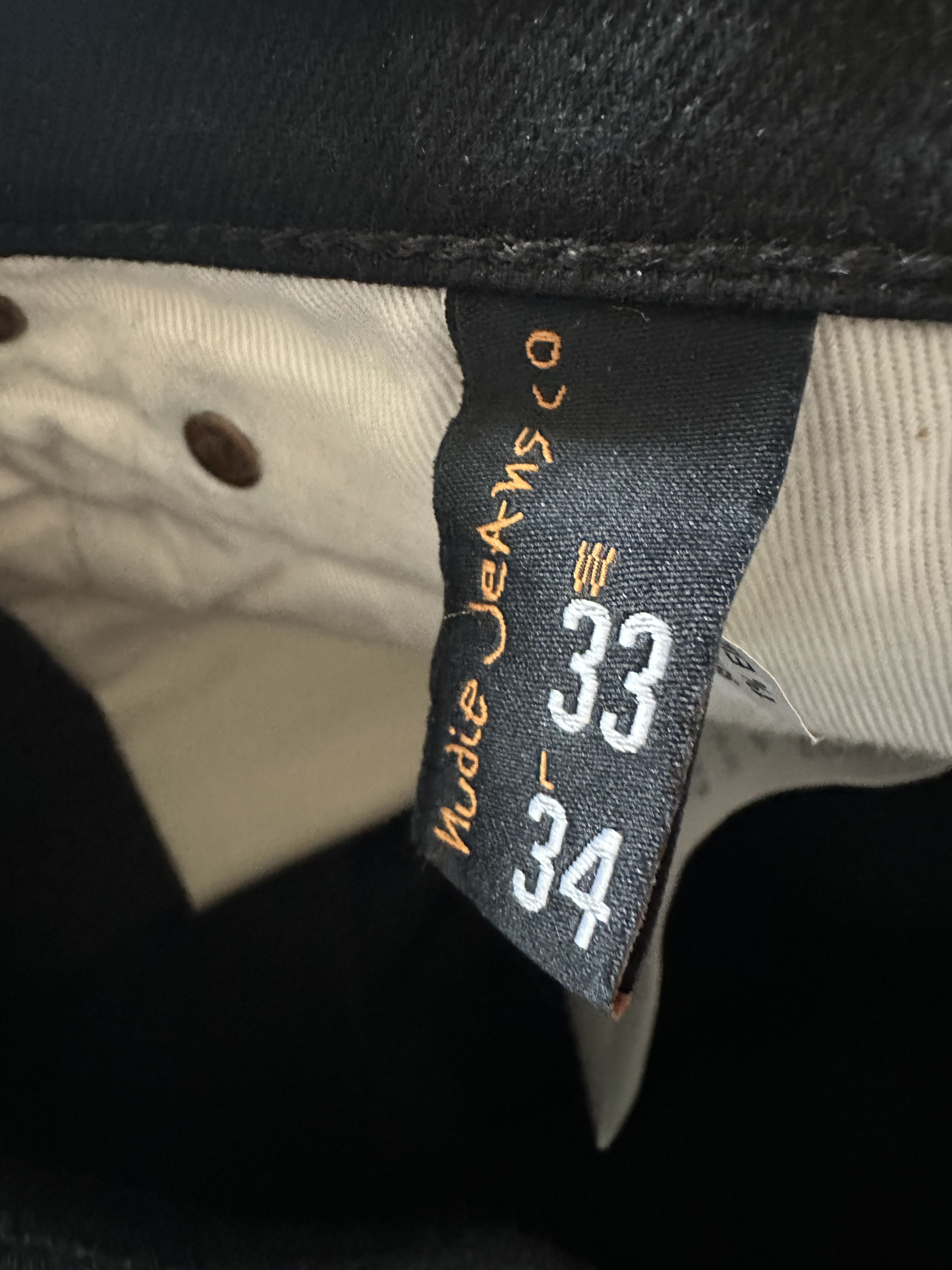 Nudie Jeans Nudie Jeans Grim Tim Dry Everblack Size US 33 - 3 Thumbnail