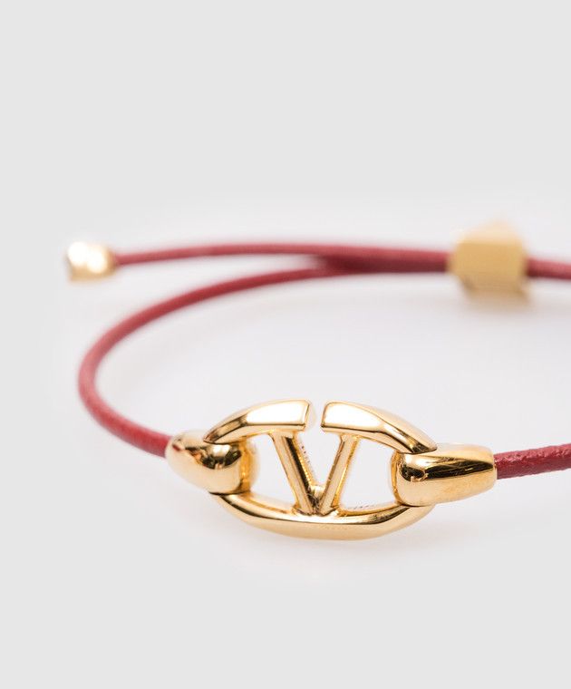 Valentino o1s22i1n0924 Size: OS / Leather Vlogo Bracelet Size ONE SIZE - 3 Thumbnail