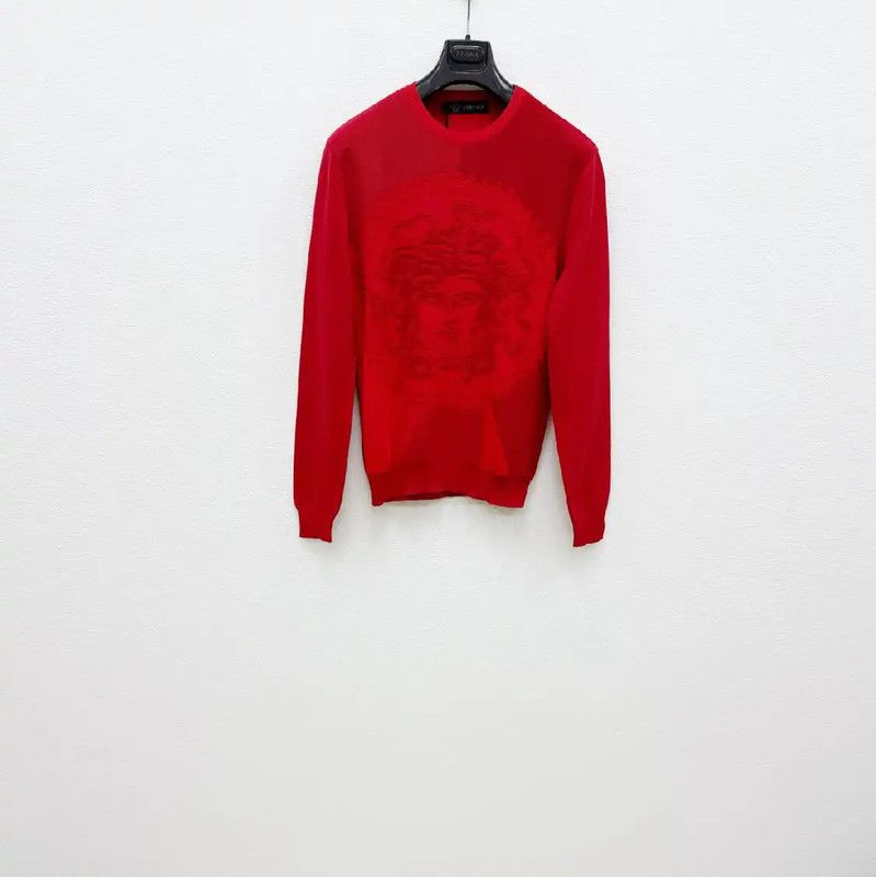 Versace Versace Red Long Sleeve Knitted Sweater 0089 Size US S / EU 44-46 / 1 - 1 Thumbnail