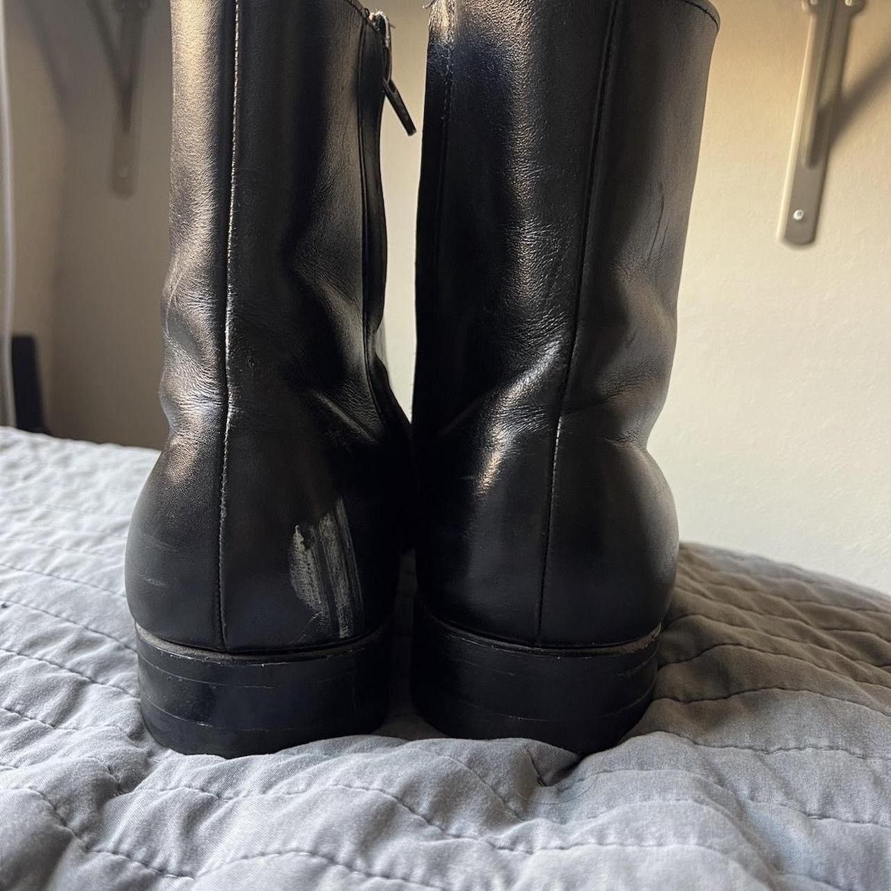 Vintage Vintage Slim Side Zip Leather Boots Size US 10.5 / EU 43-44 - 7 Thumbnail