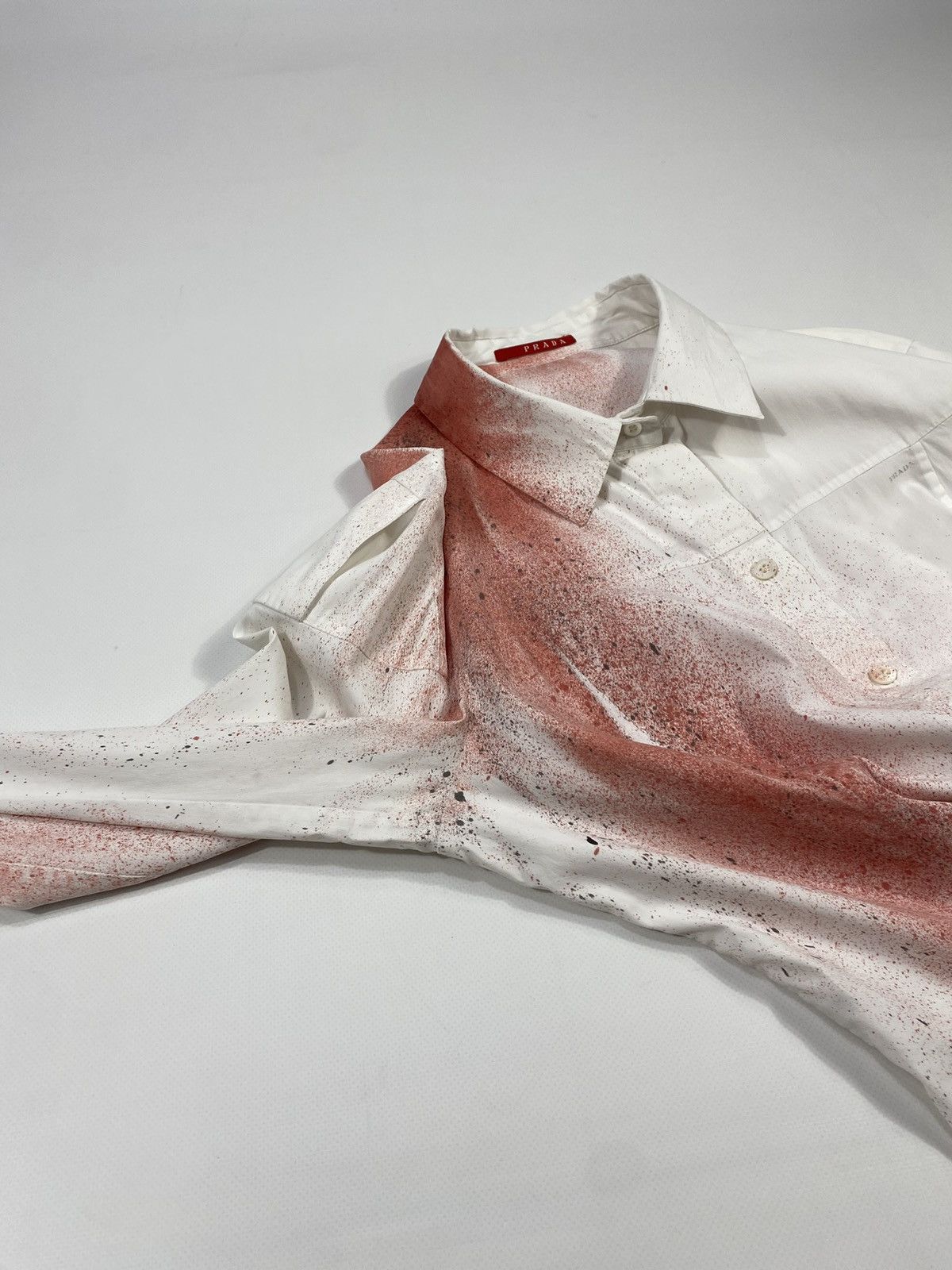 Prada 2007 Prada Custom Blood Stain Mexican Skull AvantGarde Shirt Size M / US 6-8 / IT 42-44 - 16 Thumbnail