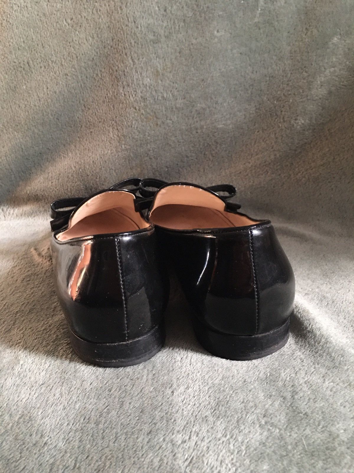 Prada Prada Black Patent Leather Bow Flats Loafers Size EU 37 Size US 7 / IT 37 - 4 Thumbnail