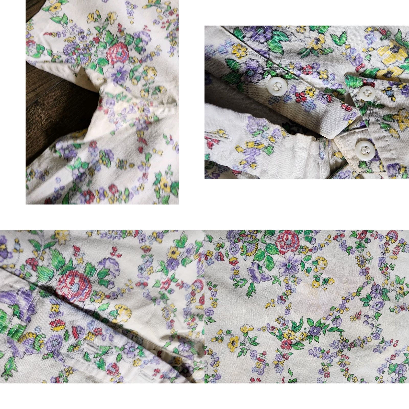 Reyn Spooner VINTAGE Reyn Spooner Mens L Reverse Print Hawaiian Lei Shirt Distressed Size US L / EU 52-54 / 3 - 8 Thumbnail