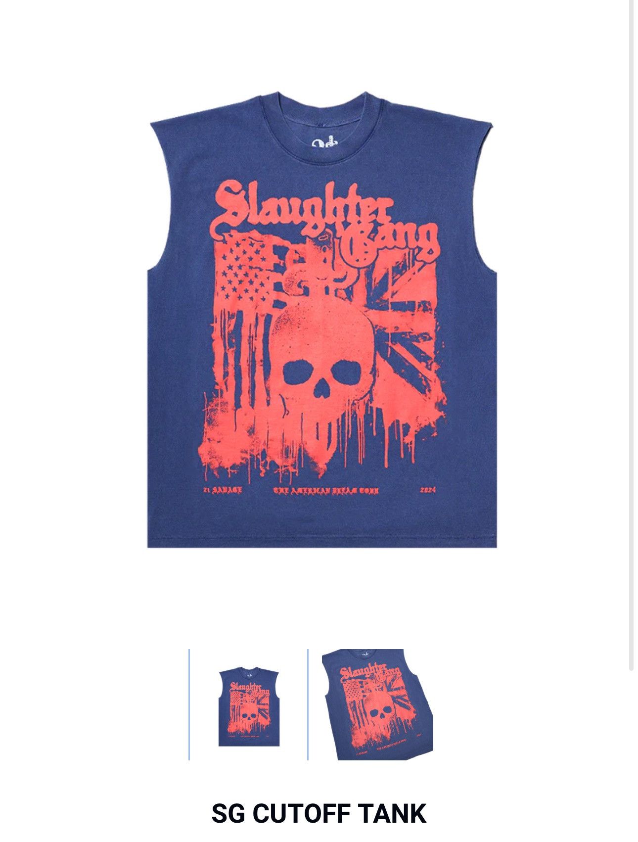 21 Savage 21 Savage American Dream Tour Cutoff Tank Size US M / EU 48-50 / 2 - 1 Thumbnail