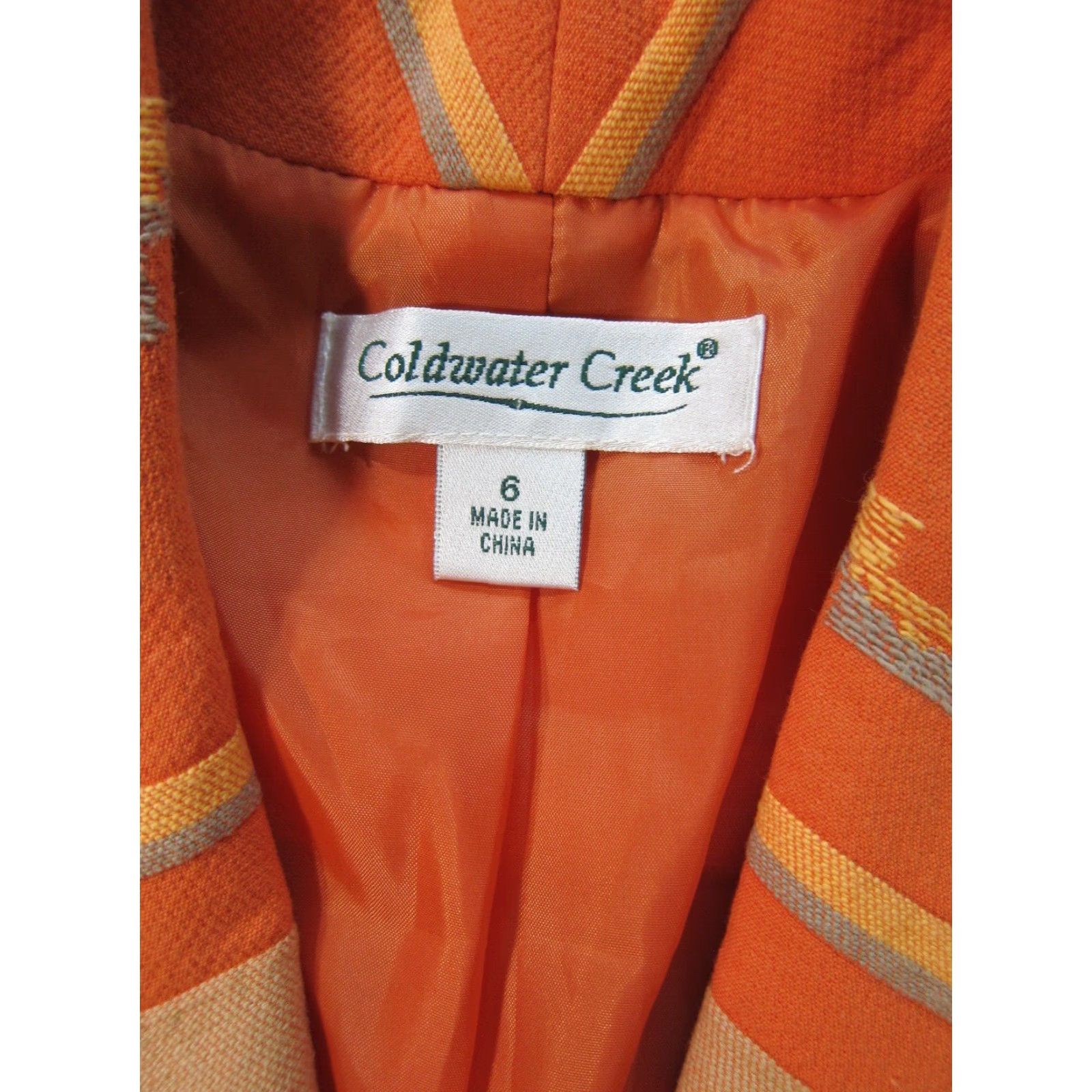 Coldwater Creek Coldwater Creek Cotton Orange Southwestern Aztec Tribal Blazer Jacket Women 6 Size M / US 6-8 / IT 42-44 - 5 Thumbnail