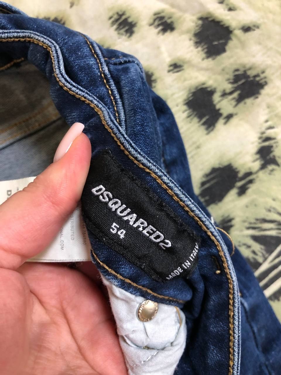 Dsquared2 DSquared2 Men's Navy Distressed Long Crotch Jeans Size US 38 / EU 54 - 3 Thumbnail