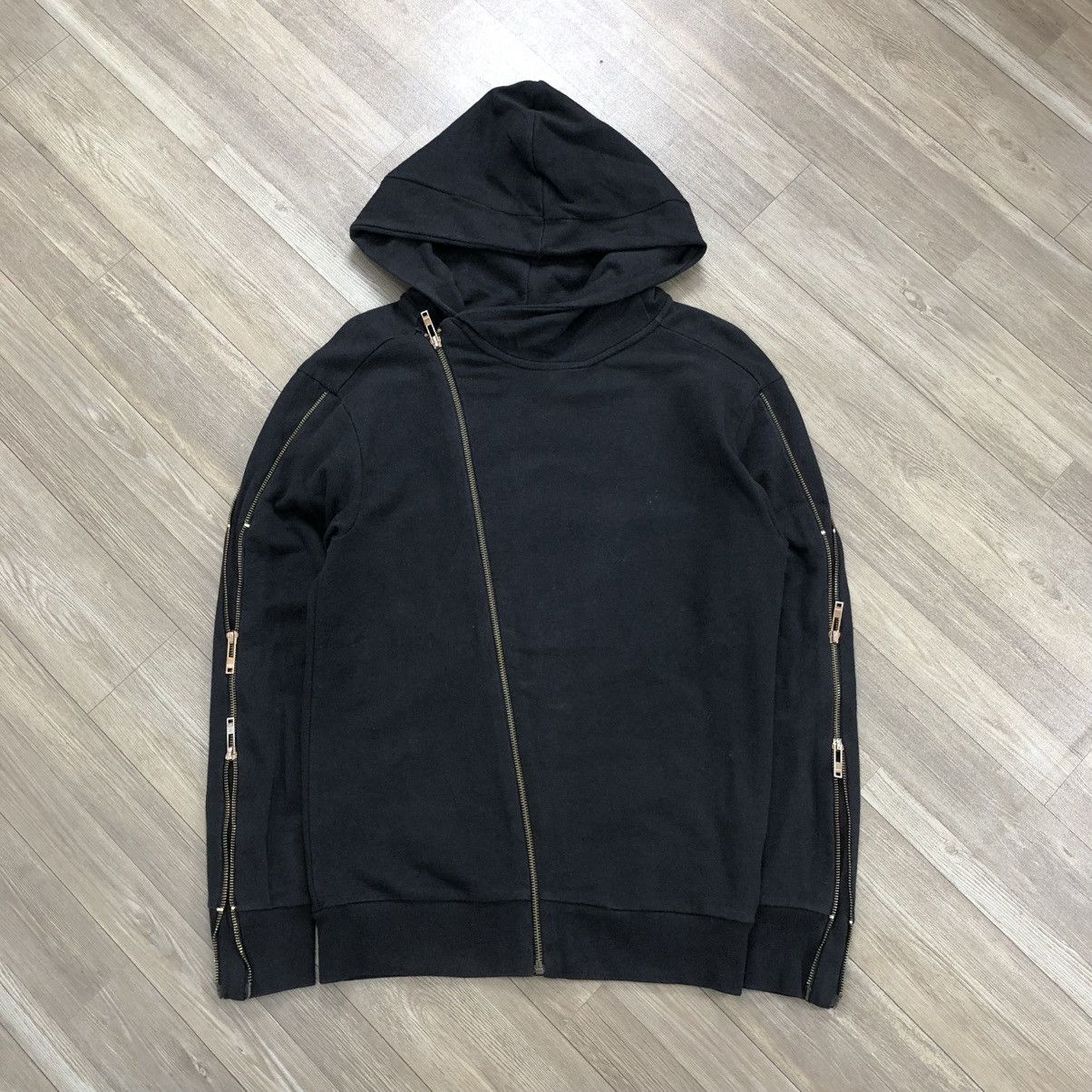 If Six Was Nine 2000s Zara Man Asymatrical Multizipper Jacket Lgb Style Size US M / EU 48-50 / 2 - 2 Thumbnail