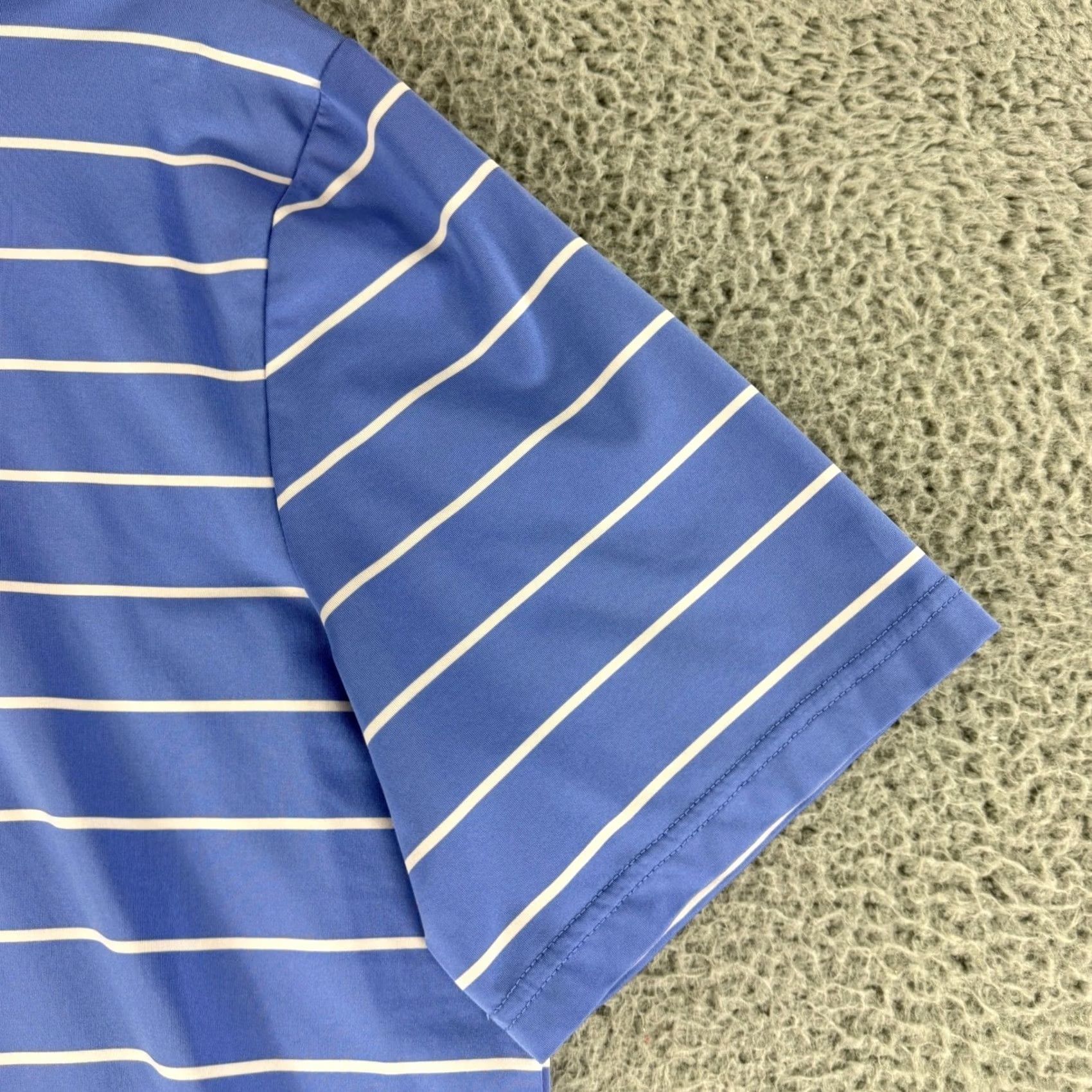 RLX Ralph Lauren RLX Ralph Lauren Polo Shirt Men L Blue Striped Wicking Performance Golf Shirt Size US L / EU 52-54 / 3 - 4 Thumbnail