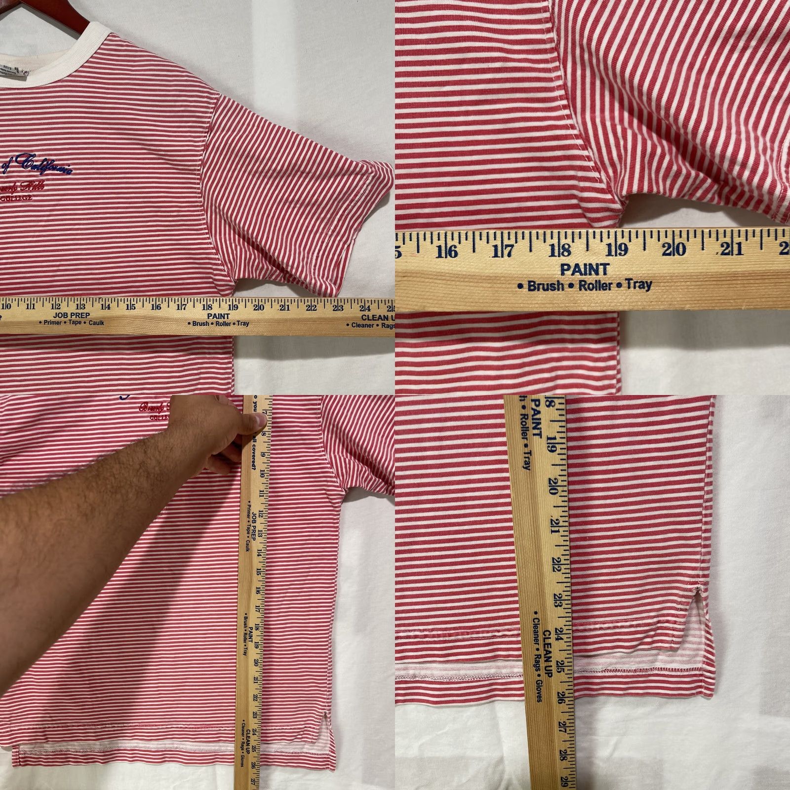 Guess VINTAGE GUESS Shirt Mens Medium Beverly Hills College Striped Tee Size US M / EU 48-50 / 2 - 8 Thumbnail