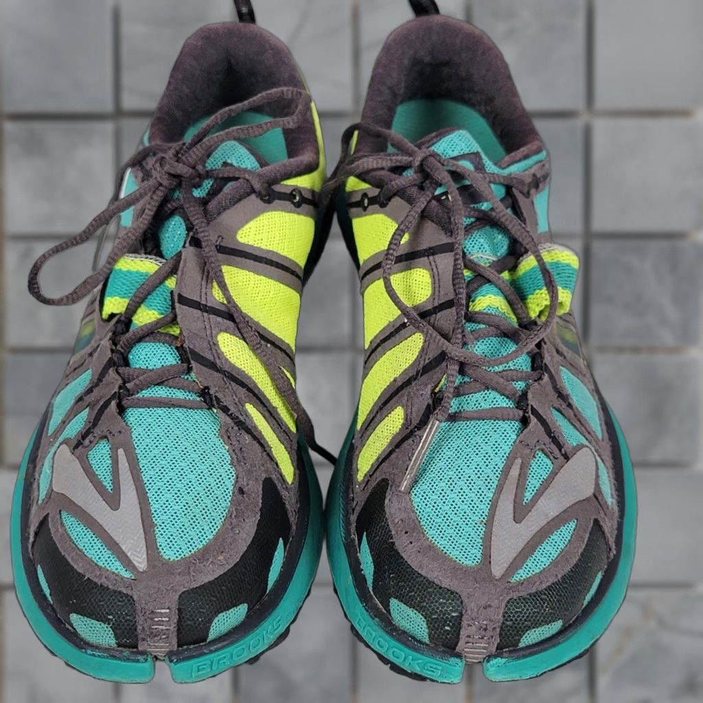 Brooks Brooks PureGrit Womens Size 9 US 40.5 Teal Blue Yellow Trail Running Sneakers Nike? No, Brooks. Size US 9 / IT 39 - 1 Thumbnail