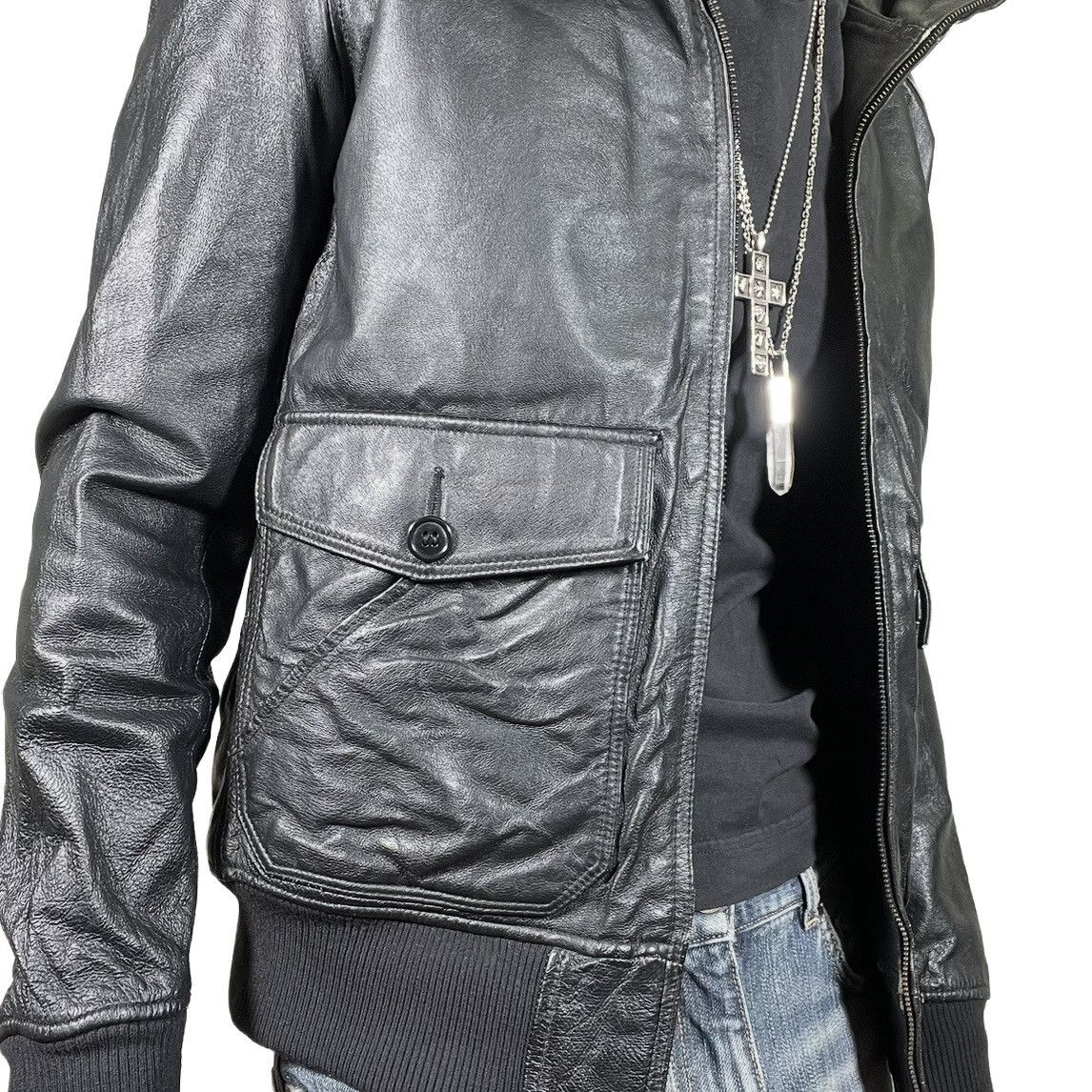Hysteric Glamour Hysteric Glamour Hooded Leather Jacket Size US M / EU 48-50 / 2 - 5 Thumbnail