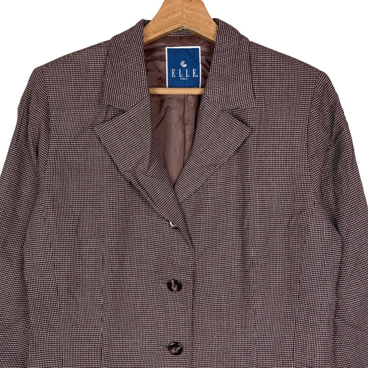 Vintage Vintage Elle Paris Flat Button Coat Blazer Jacket Size US S / EU 44-46 / 1 - 2 Thumbnail