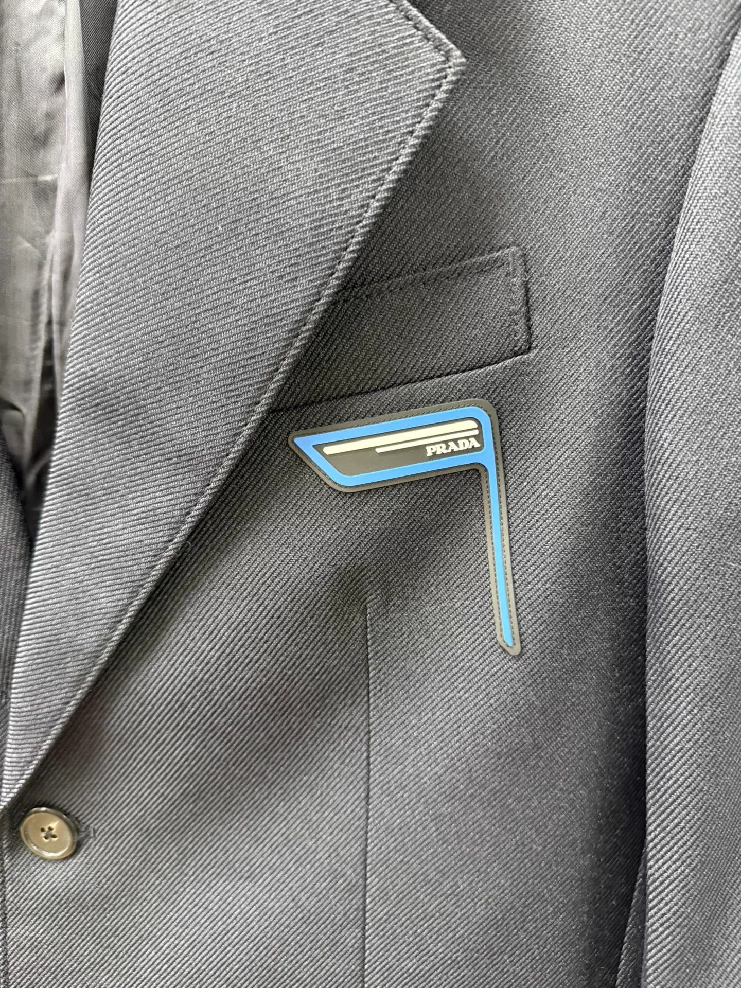 Prada PRADA Geometric Logo Appliqué Wool Suit Size US M / EU 48-50 / 2 - 6 Thumbnail