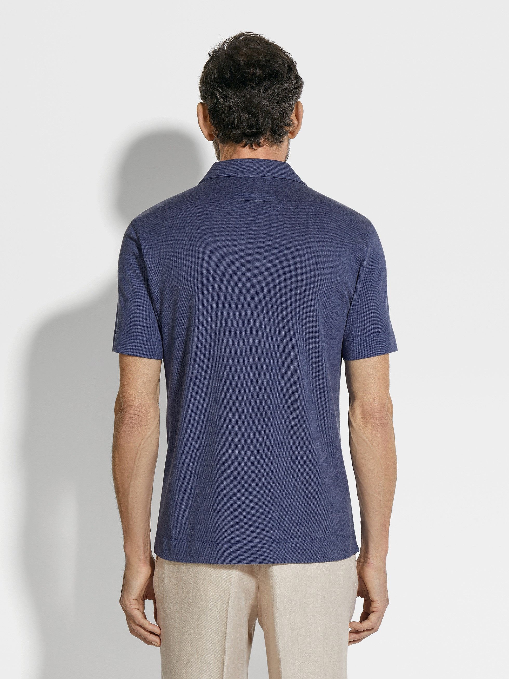 Ermenegildo Zegna o1s1rm0225 RUD313A7 Polo Shirt in Blue Size US L / EU 52-54 / 3 - 3 Thumbnail