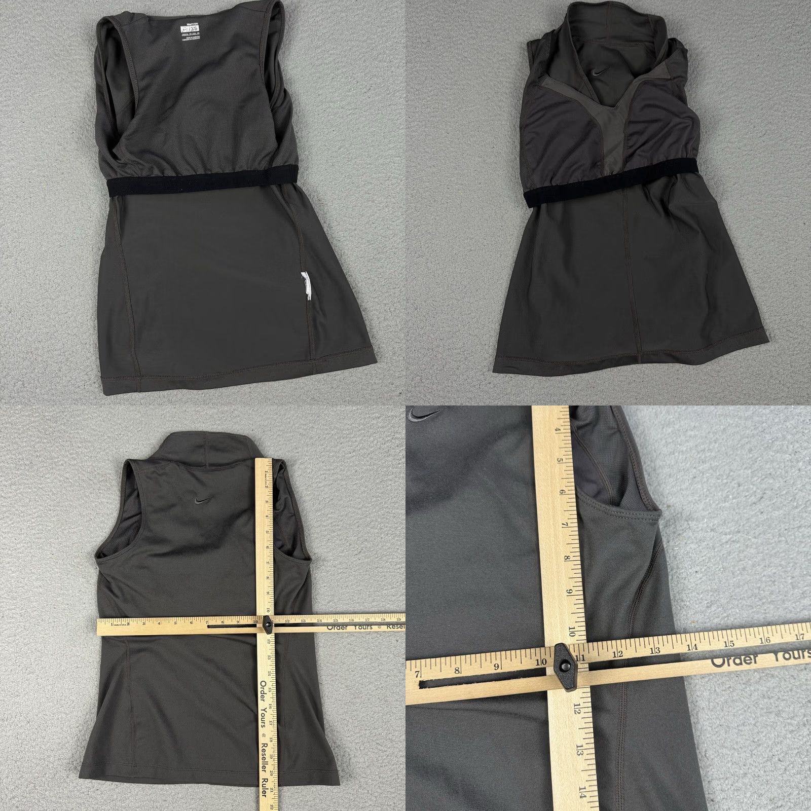 Nike Nike Athletic Top Womens XS Gray 1/4 Zip Sleeveless Fit Dry Shirt Workout Sports Size XS / US 0-2 / IT 36-38 - 8 Thumbnail