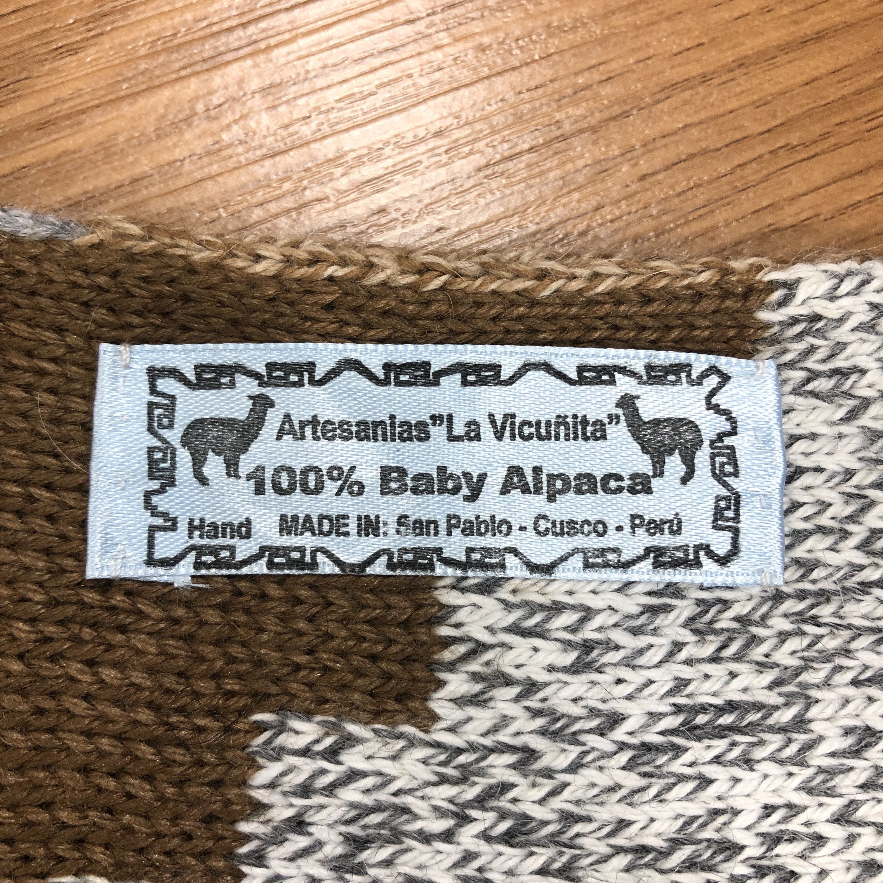 Vintage Vintage Navajo Hand Made Alpaca Scarf Muffler MF239 Size ONE SIZE - 3 Thumbnail