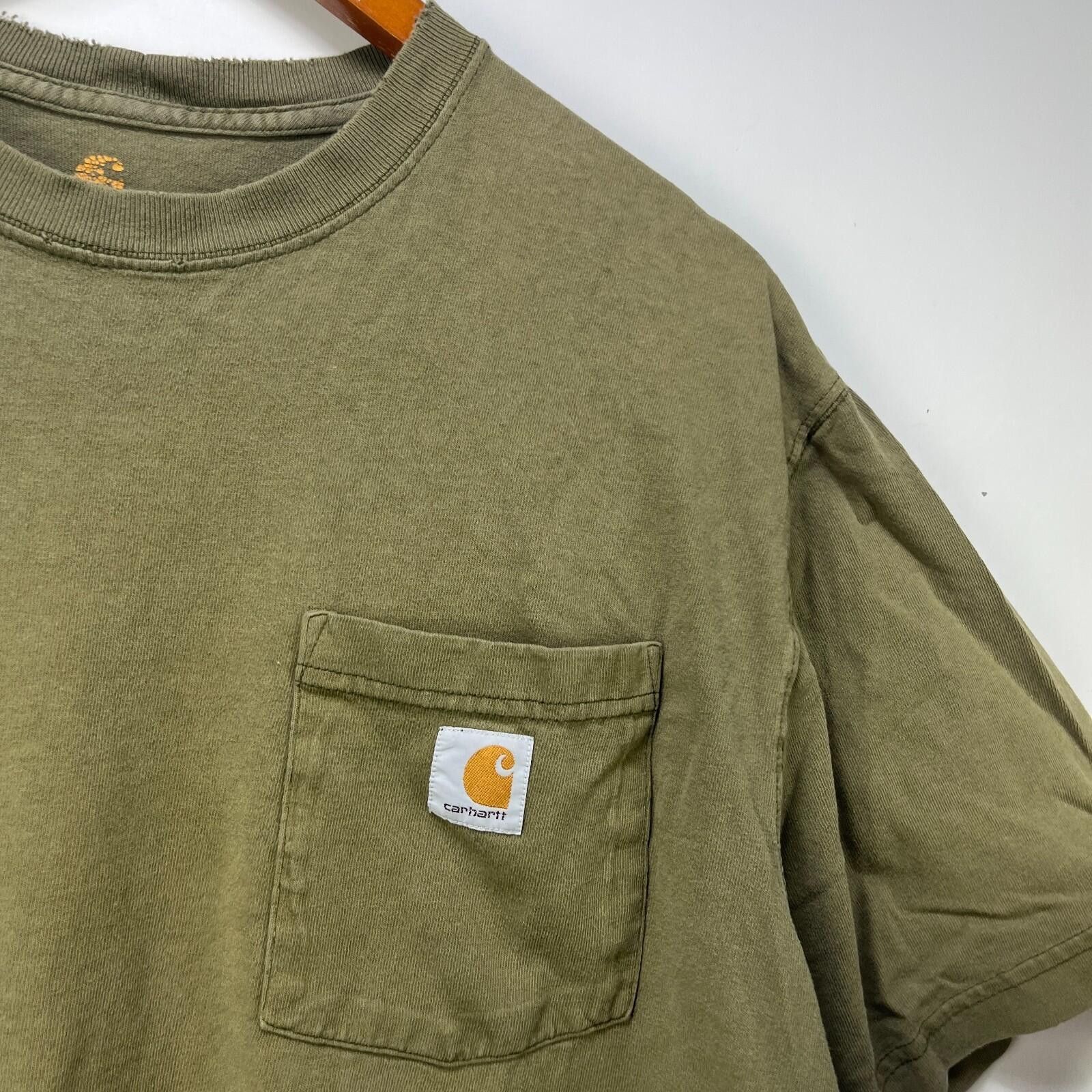 Carhartt Vintage Carhartt Faded Pocket Shirt Large Olive Size US L / EU 52-54 / 3 - 3 Thumbnail