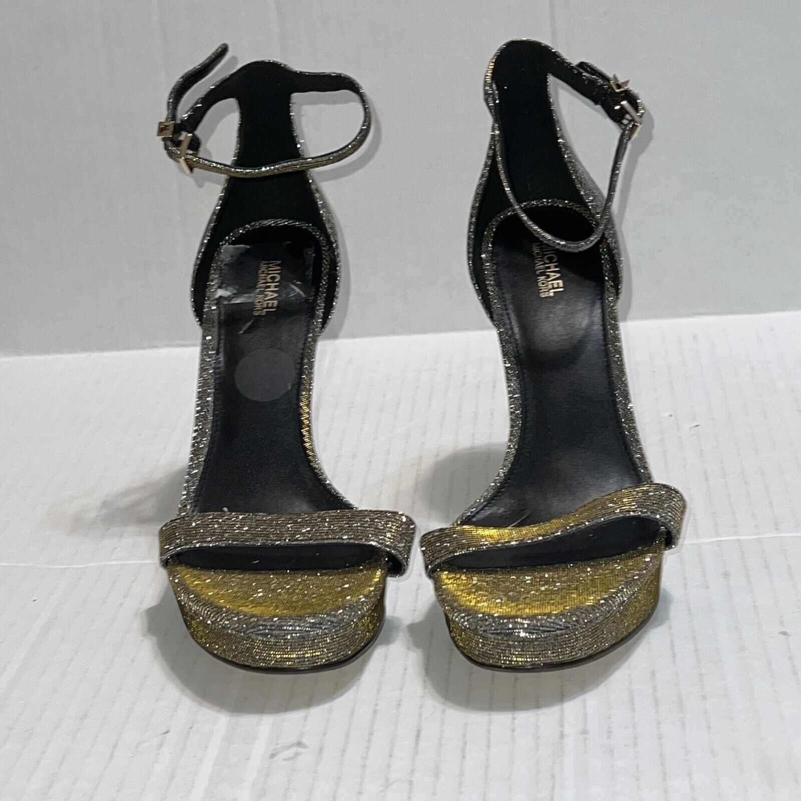 Michael Kors New Michael Kors Margot Glitter Gold Platform Heels 8.5 M Size US 8.5 / IT 38.5 - 4 Thumbnail