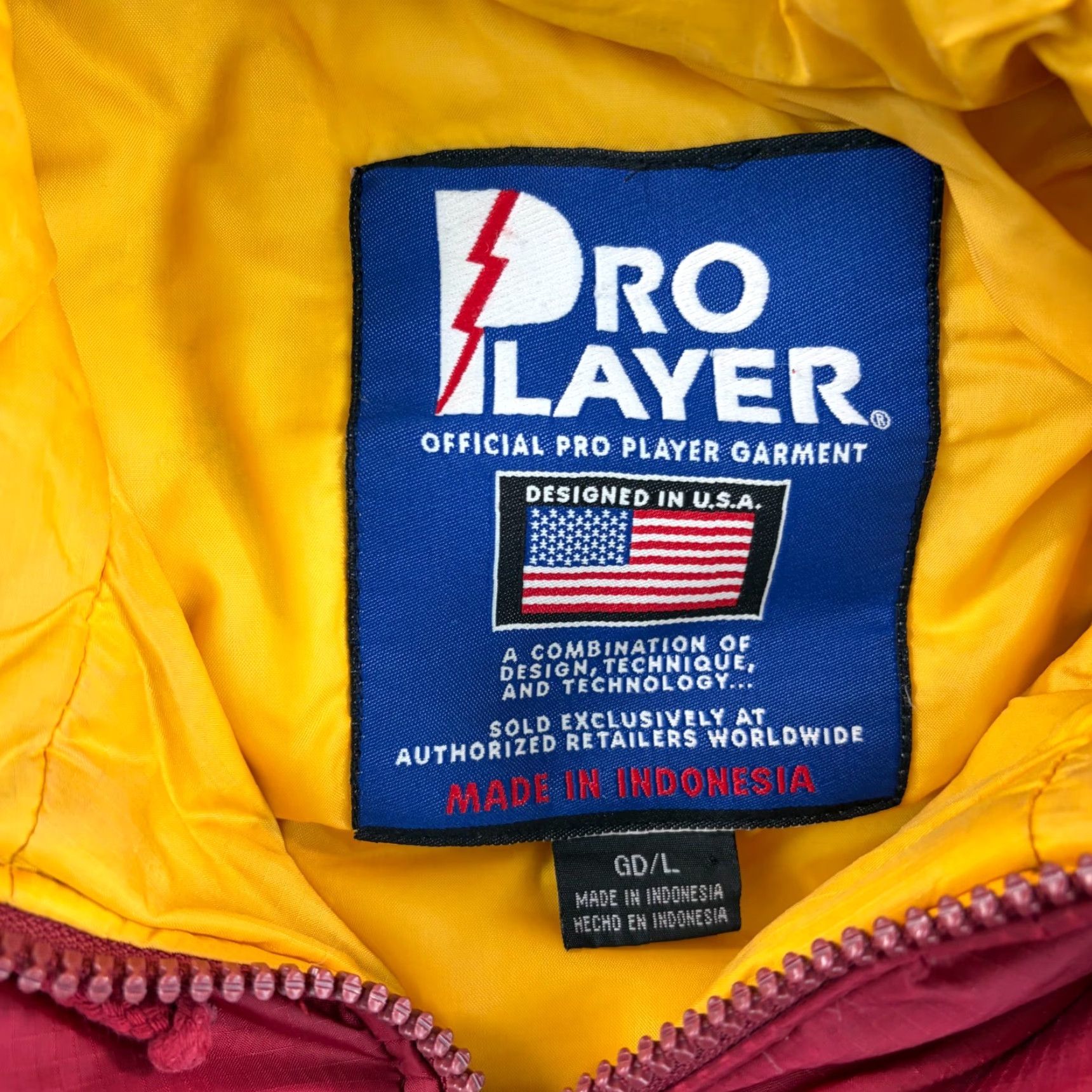 Pro Player VINTAGE Florida St Seminoles Pro Player Puffer Jacket Men Large Garnet Logo Hooded Full Zip Size US L / EU 52-54 / 3 - 2 Thumbnail