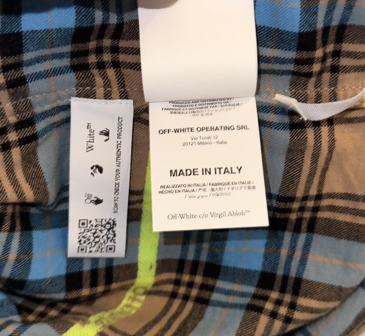 Off-White Off-White™ “FLANNEL” Checked Shirt - Size S Size US S / EU 44-46 / 1 - 10 Thumbnail