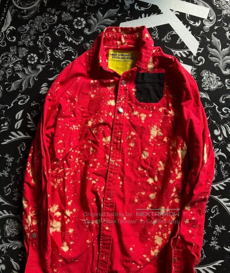 Raf Simons Raf simons Limited edition ink-splashed denim shirt Size US S / EU 44-46 / 1 - 1 Thumbnail