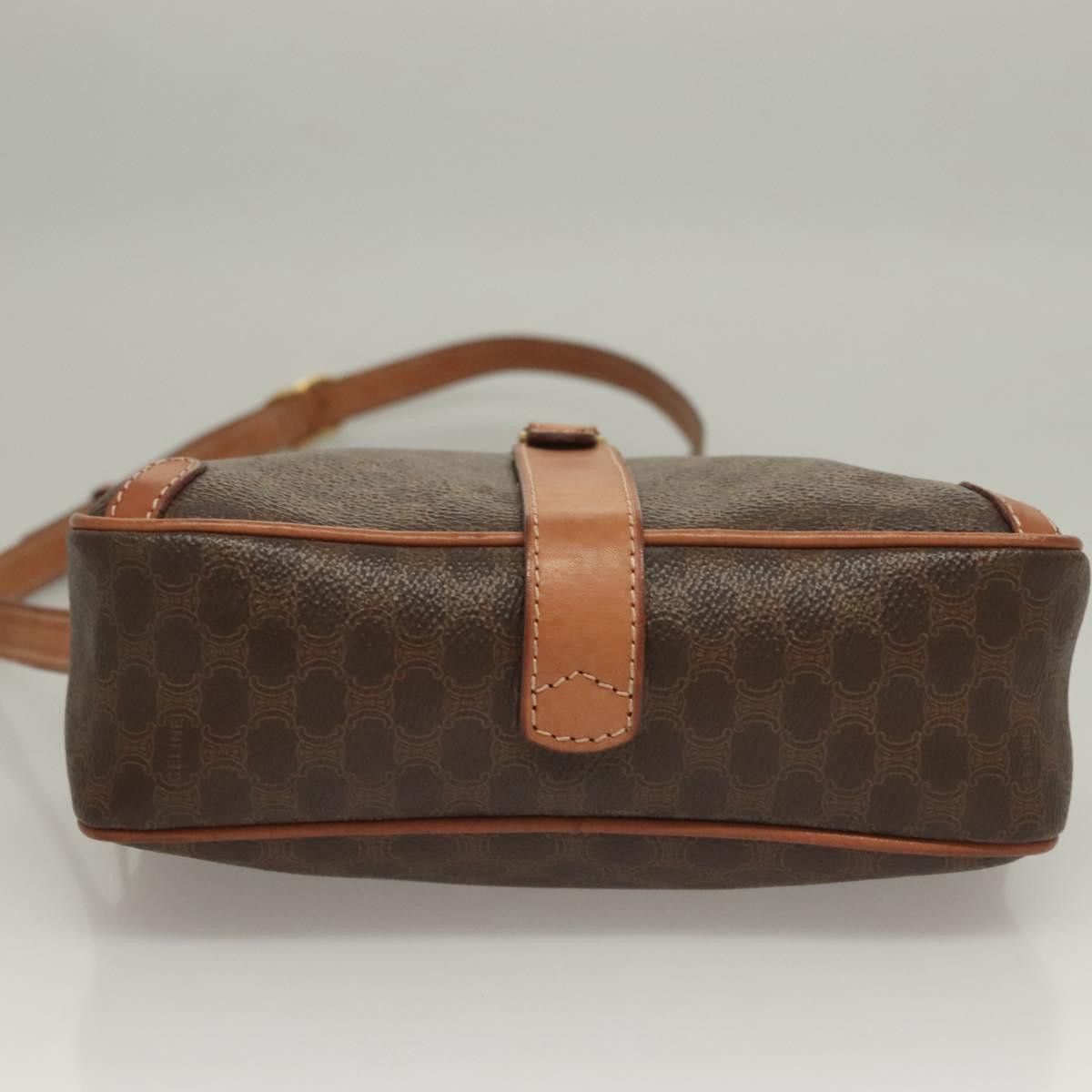 Celine CELINE Macadam Canvas Shoulder Bag Pvc Leather Brown Gold Size ONE SIZE - 9 Thumbnail