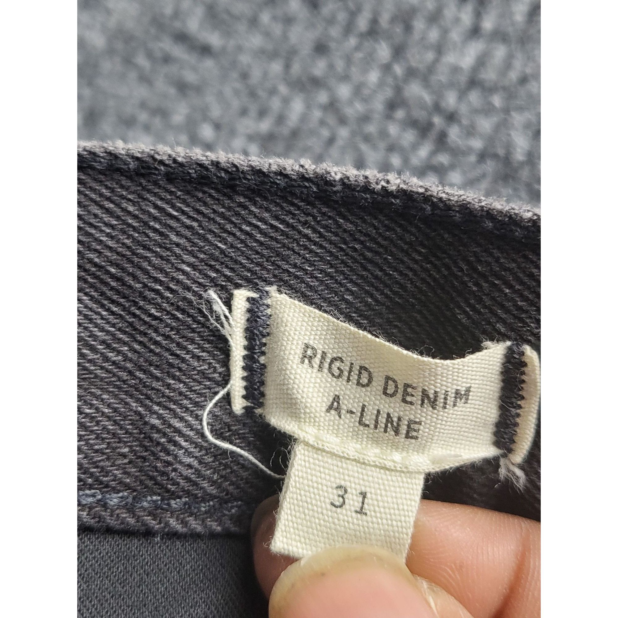 Madewell Madewell Rigid Denim A-Line Button Fly Skirt Women Sz 31 Cha Size 31" - 4 Thumbnail